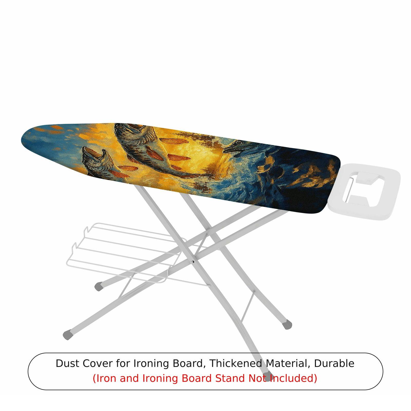 1-Piece Fish Ocean Blue  Ironing Board Cover, Universal Size, Without Board