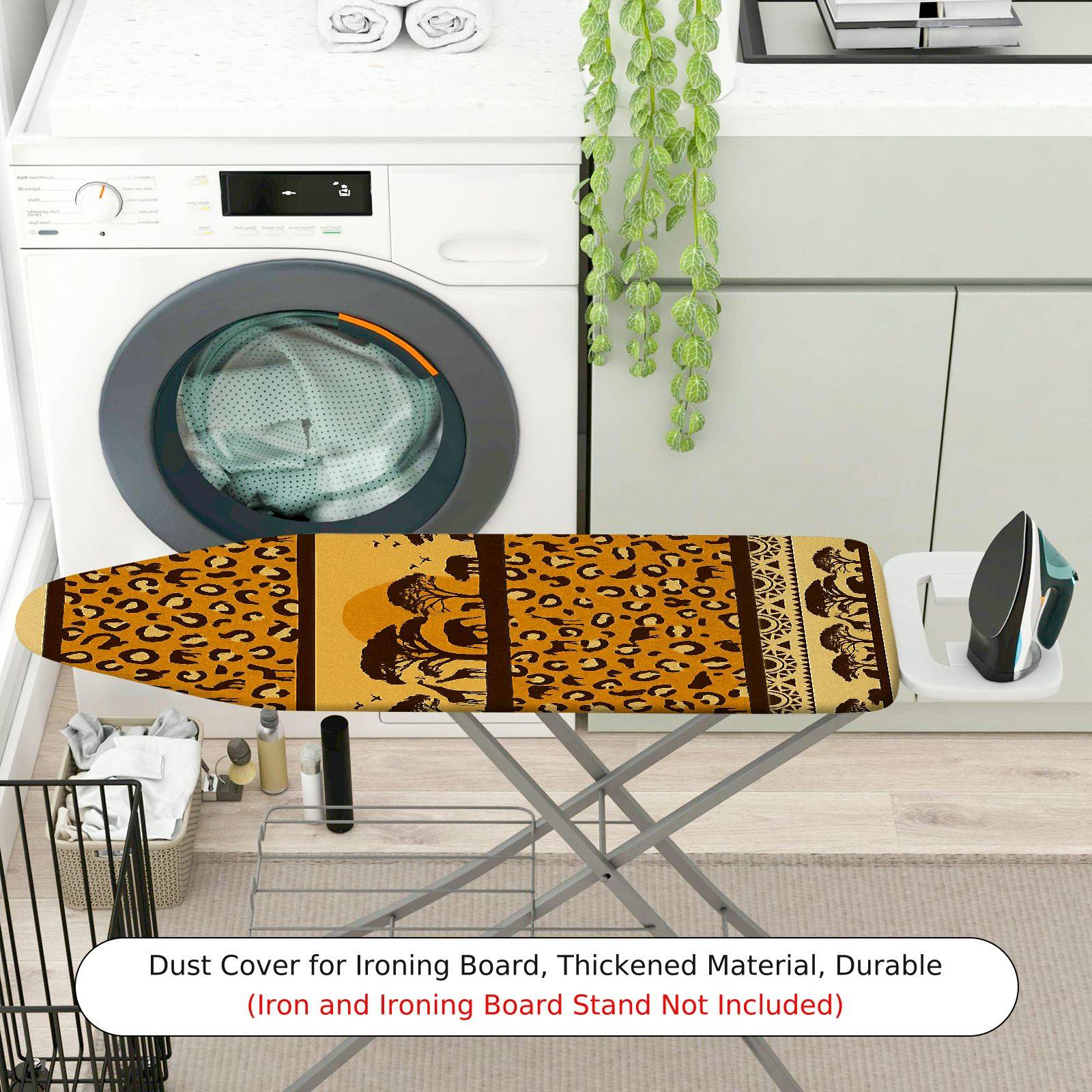 1-Piece Leopard Safari Animal  Ironing Board Cover, Universal Size, Without Board