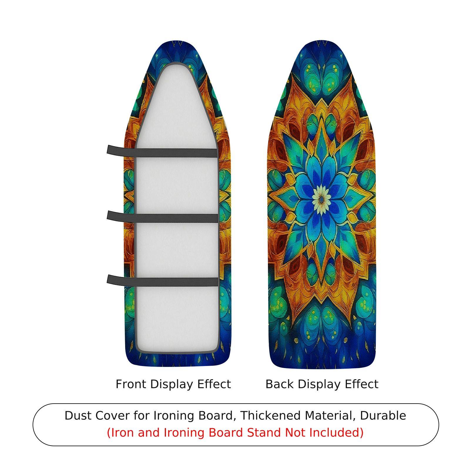 1-Piece Mandala Abstract Colorful  Ironing Board Cover, Universal Size, Without Board