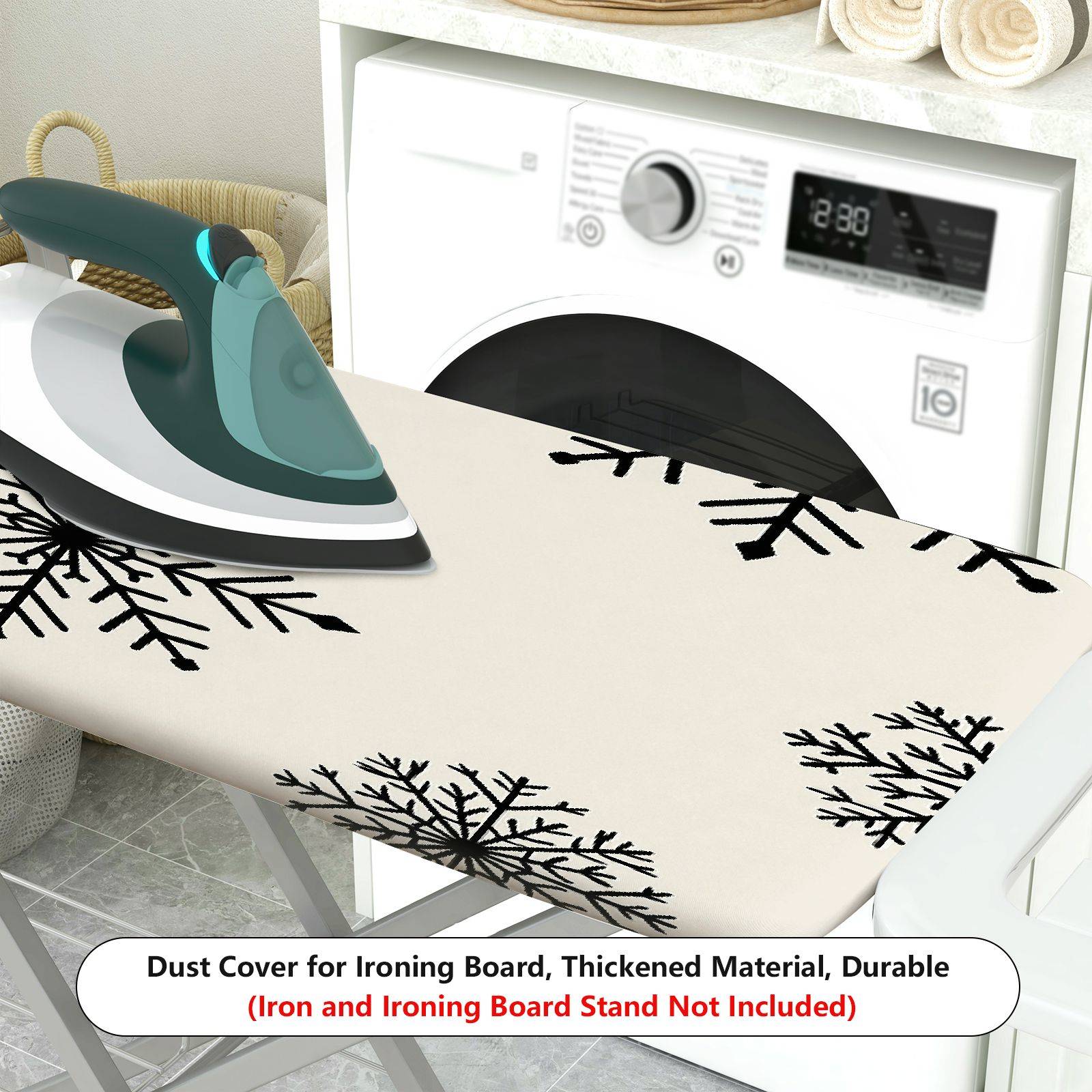 1-Piece Snowflake Pattern Christmas Winter  Ironing Board Cover, Universal Size, Without Board