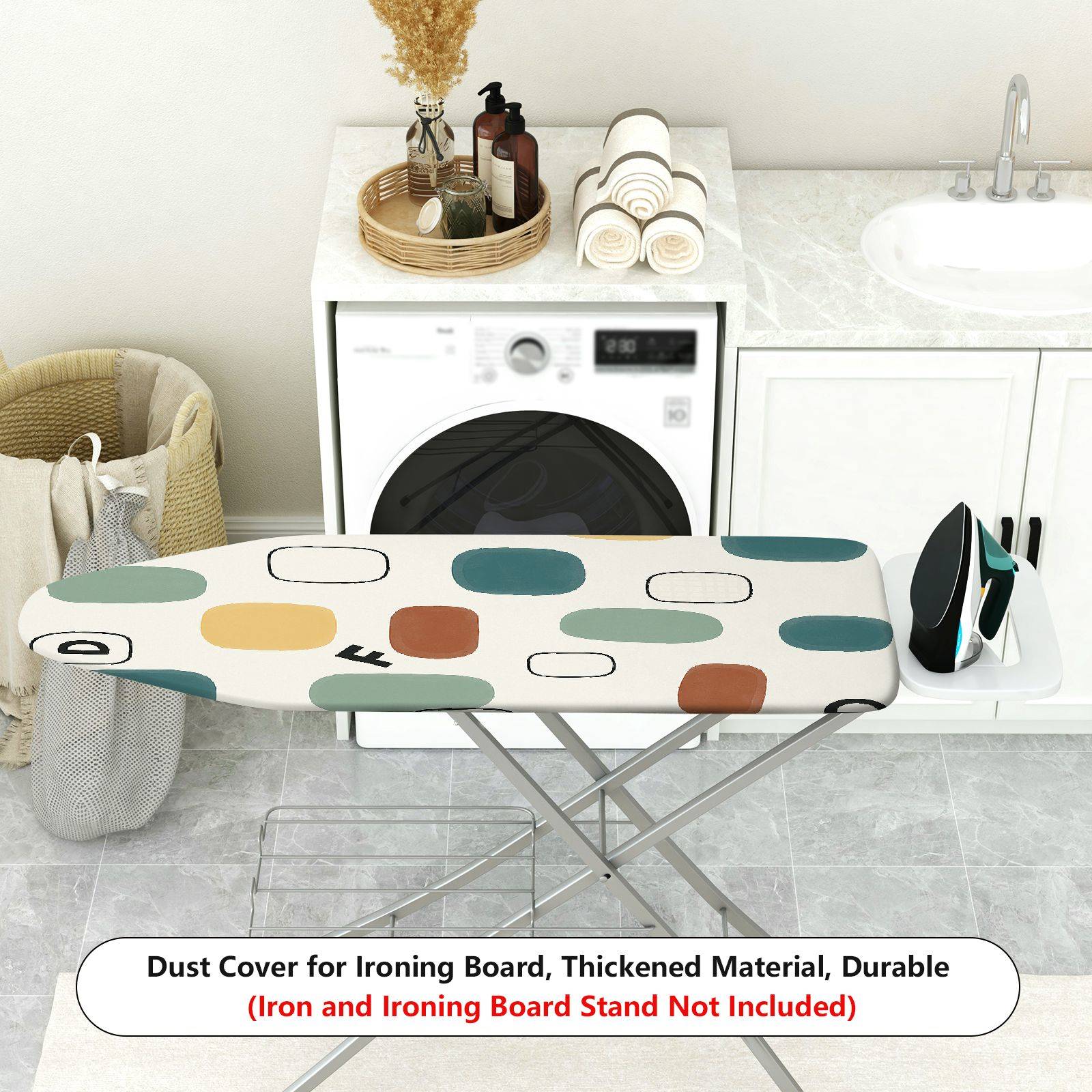 1-Piece Abstract Geometric Modern Style  Ironing Board Cover, Universal Size, Without Board