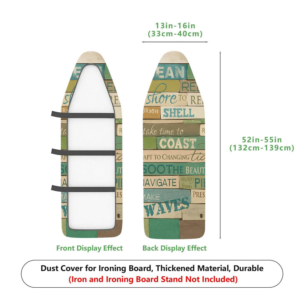 1-Piece Nautical Beach Ocean  Ironing Board Cover, Universal Size, Without Board