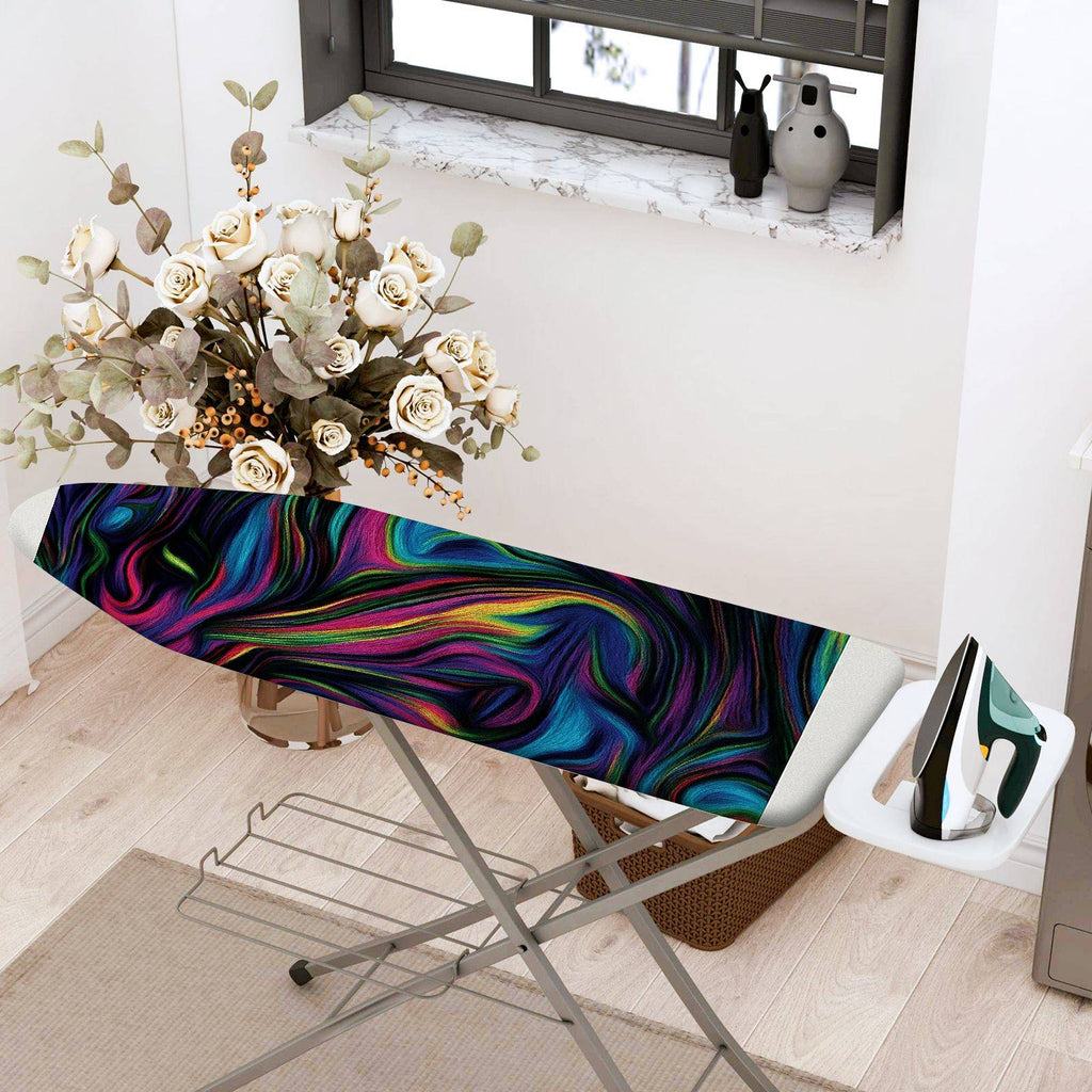 1-Piece Colorful Abstract Psychedelic  Ironing Board Cover, Universal Size, Without Board
