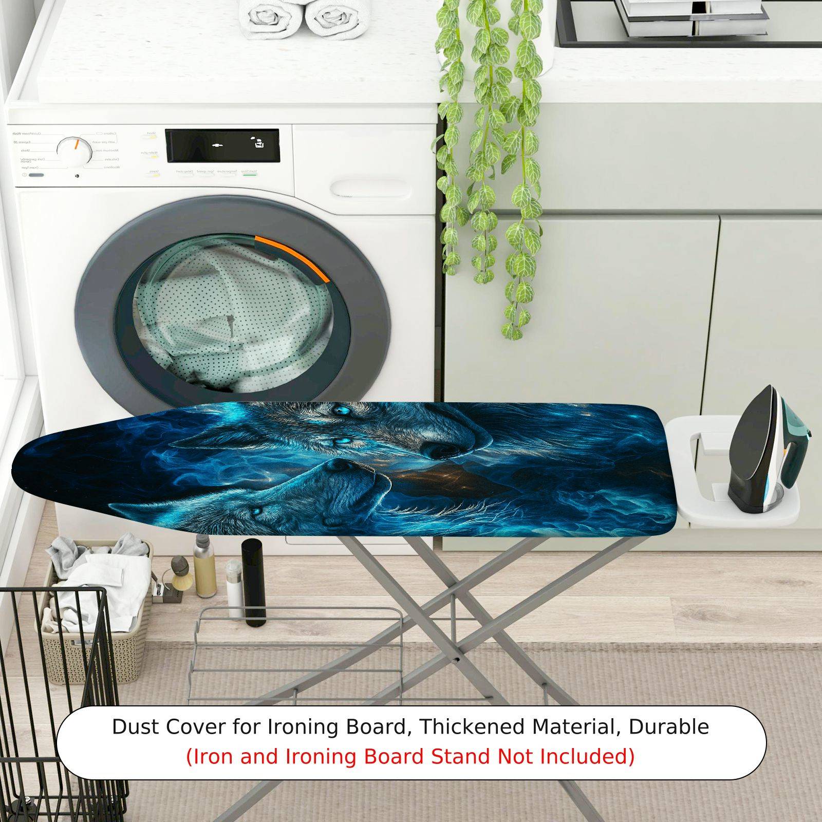 1-Piece Wolf Animal Nature  Ironing Board Cover, Universal Size, Without Board