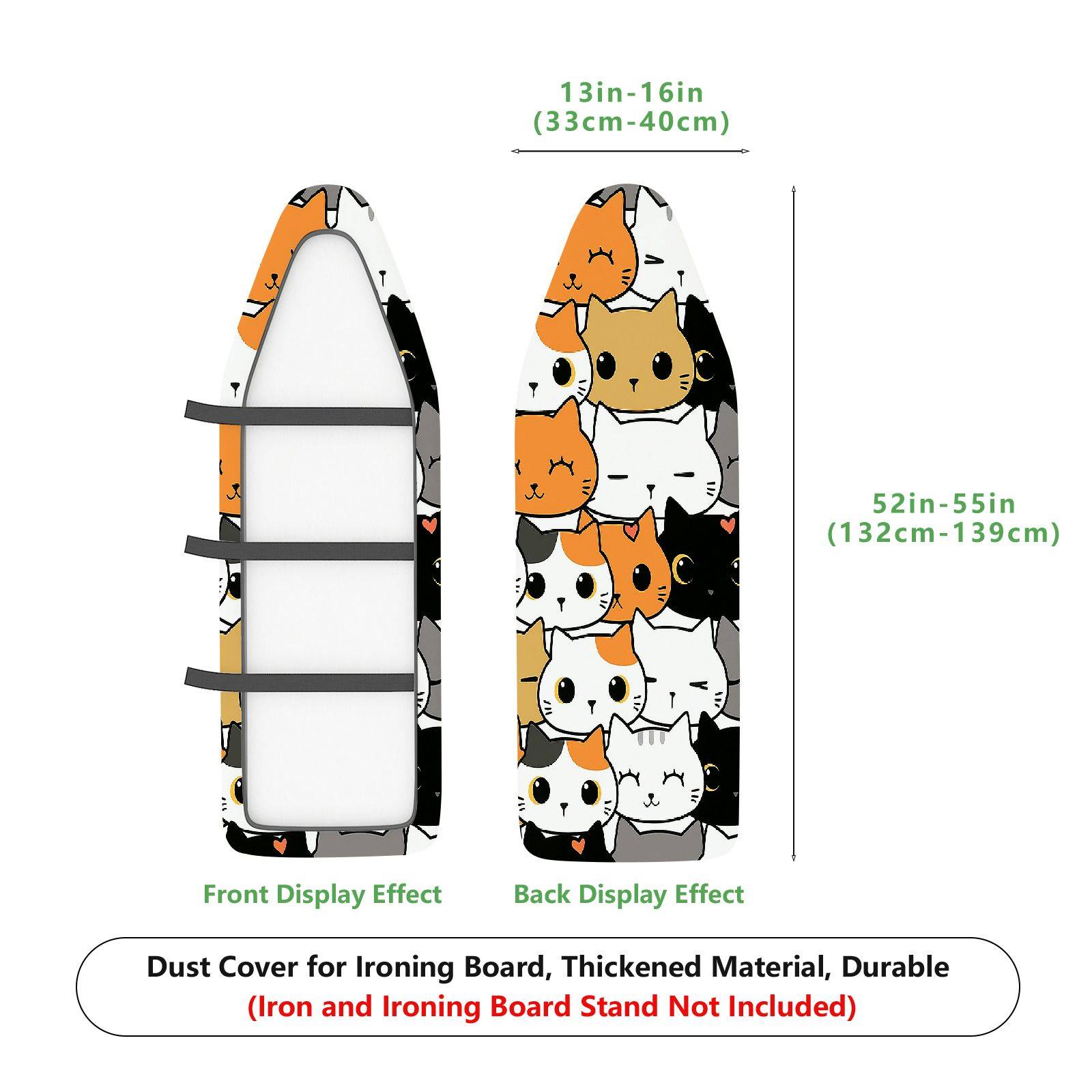 1-Piece Cute Cat Pattern  Animal  Ironing Board Cover, Universal Size, Without Board