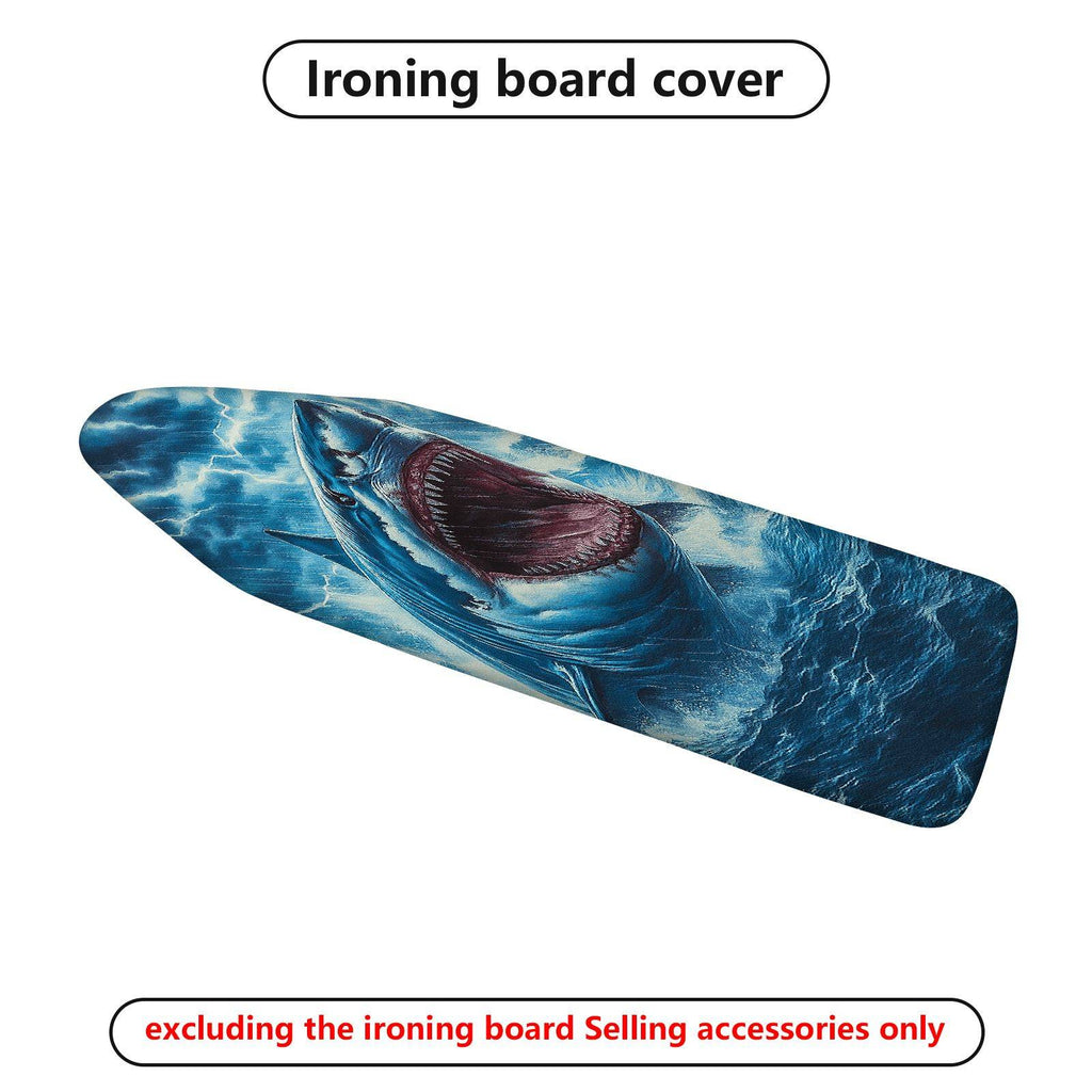 1-Piece Shark Ocean Storm  Ironing Board Cover, Universal Size, Without Board