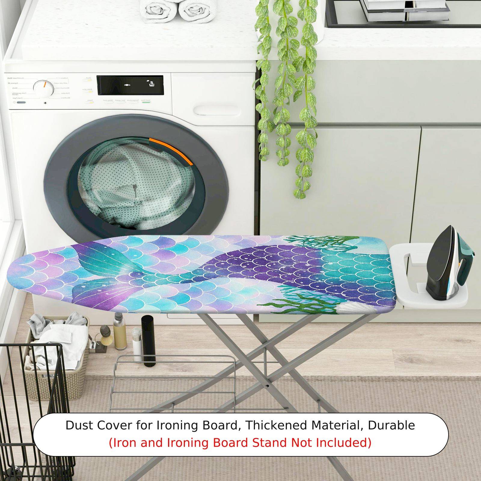 1-Piece Fish Scale Ocean  Ironing Board Cover, Universal Size, Without Board
