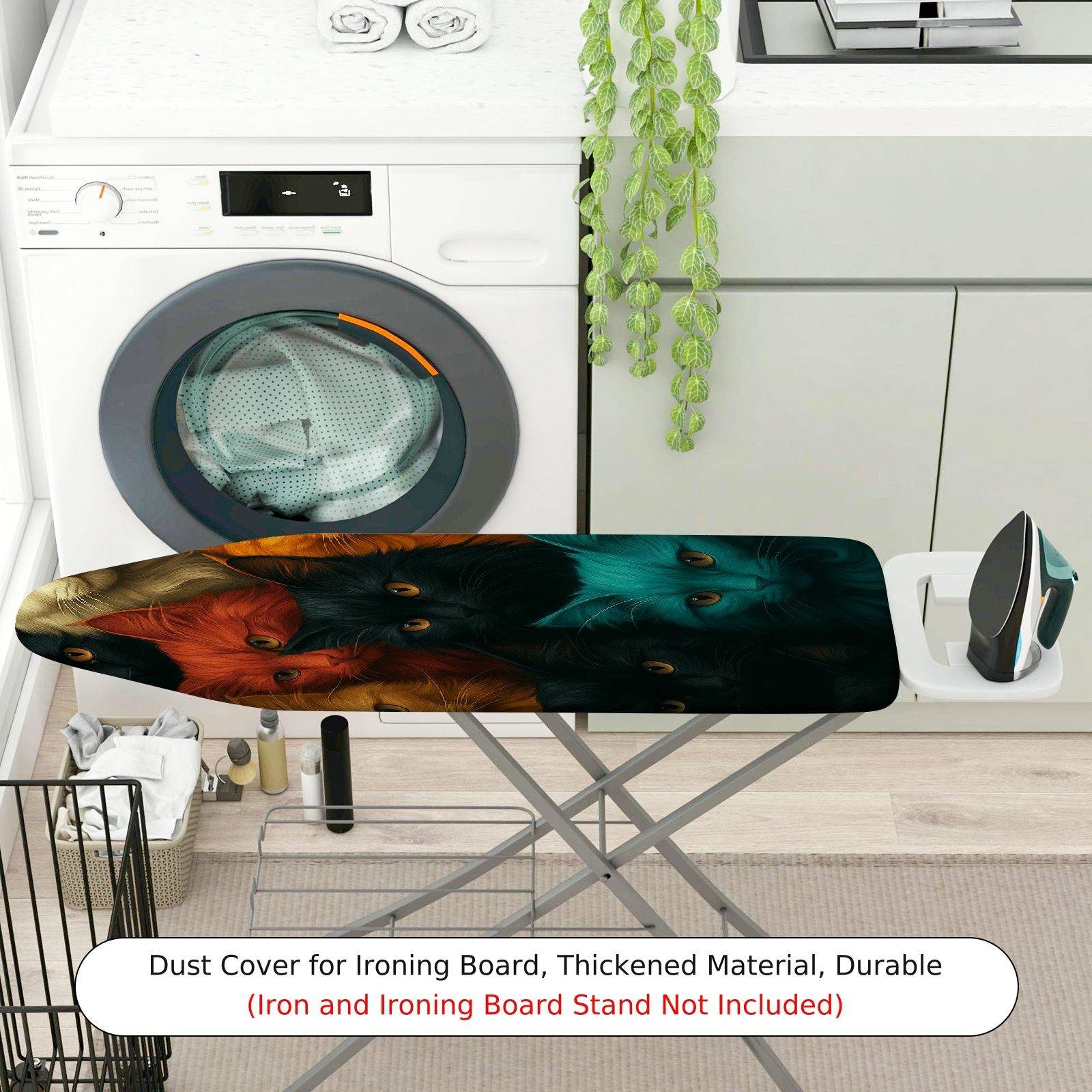 1-Piece Animal Cat Colorful  Ironing Board Cover, Universal Size, Without Board