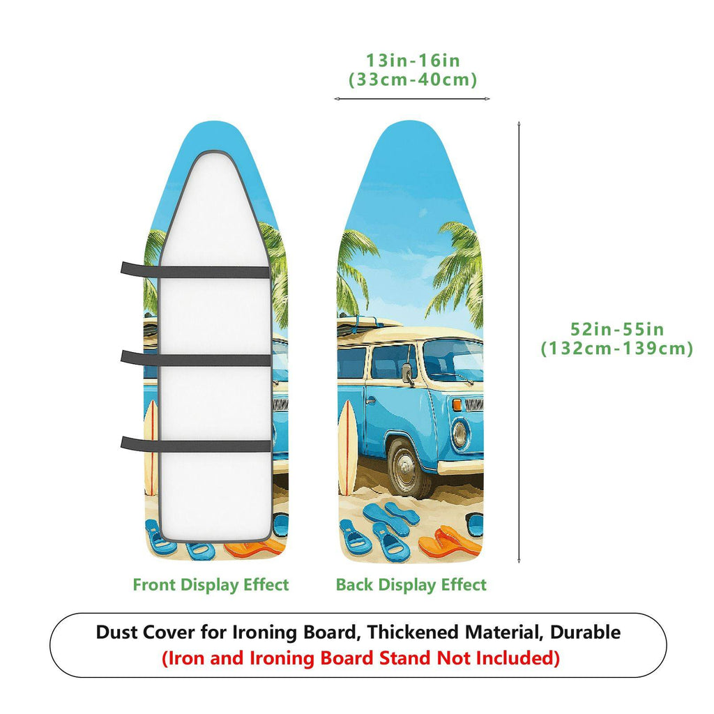 1-Piece Retro Travel Beach  Ironing Board Cover, Universal Size, Without Board