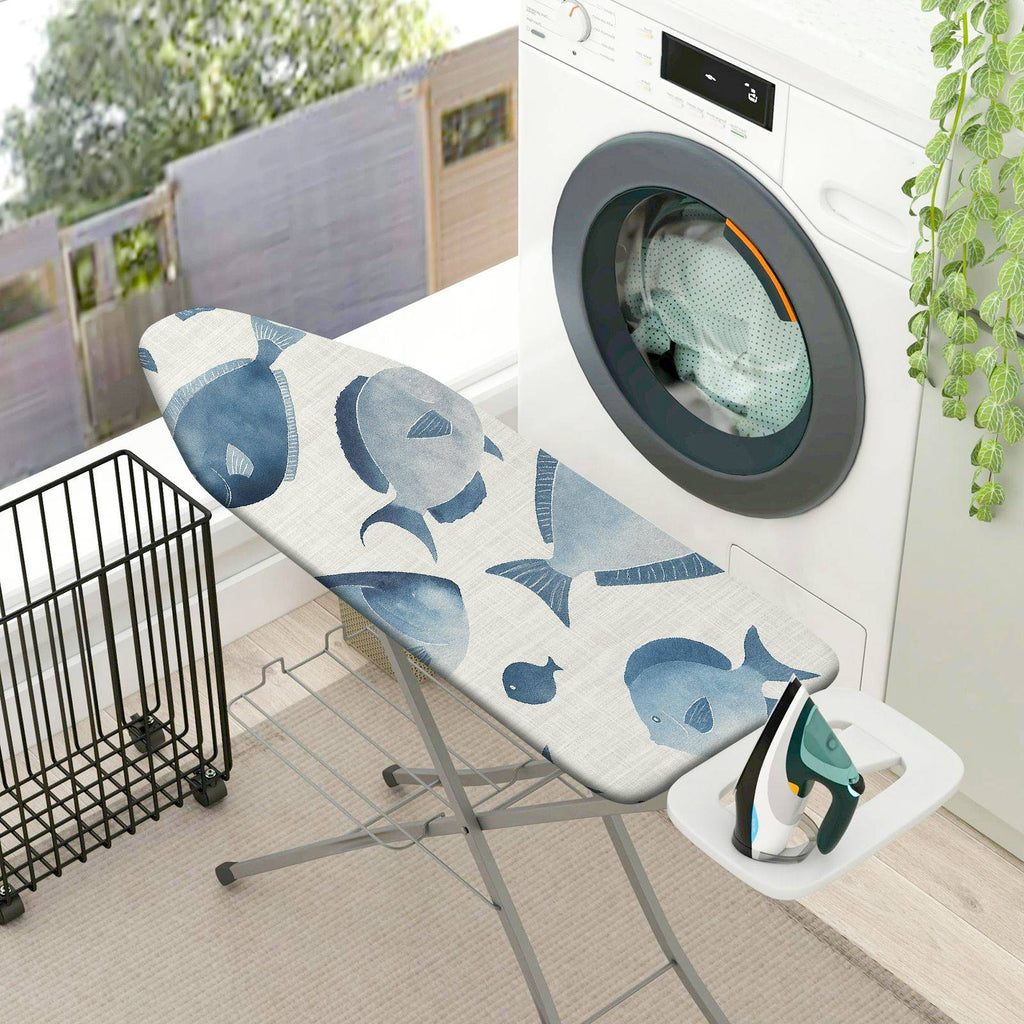 1-Piece Fish Ocean Blue  Ironing Board Cover, Universal Size, Without Board