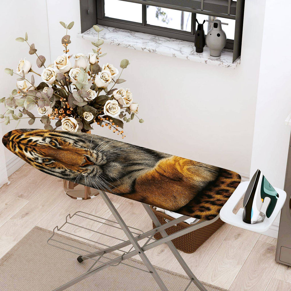 1-Piece Tiger Animal Print Jungle  Ironing Board Cover, Universal Size, Without Board