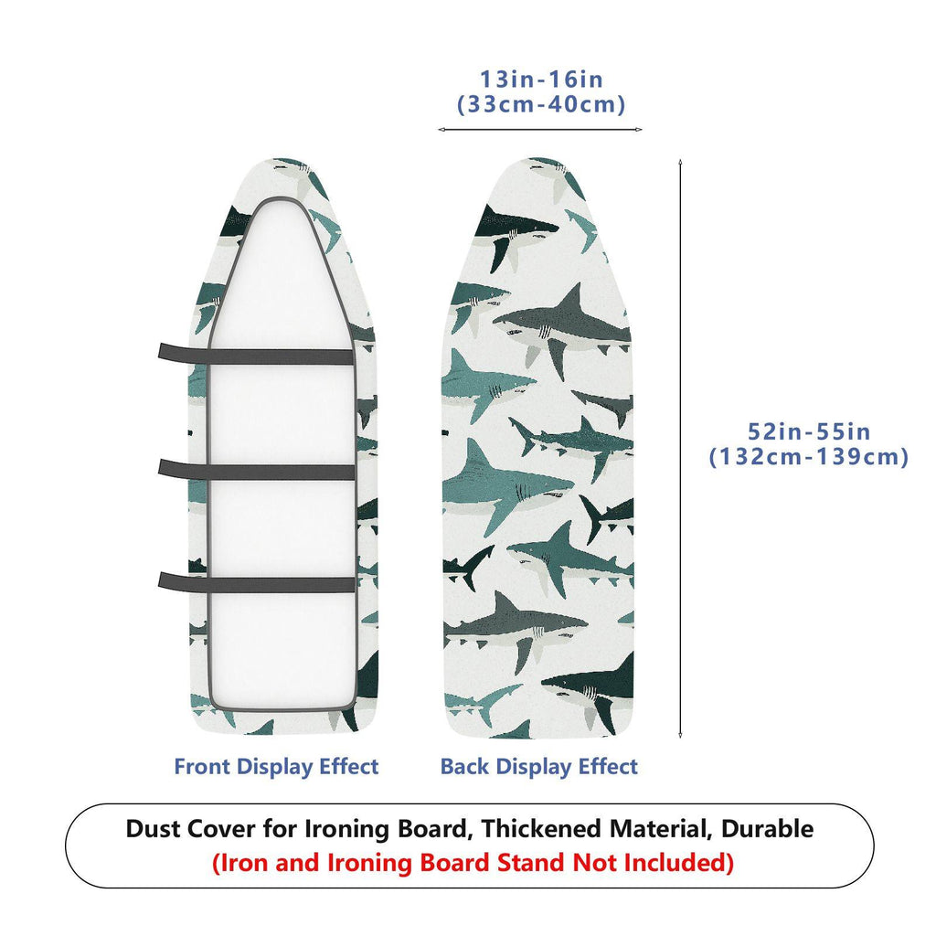 1-Piece Shark Ocean Marine  Ironing Board Cover, Universal Size, Without Board