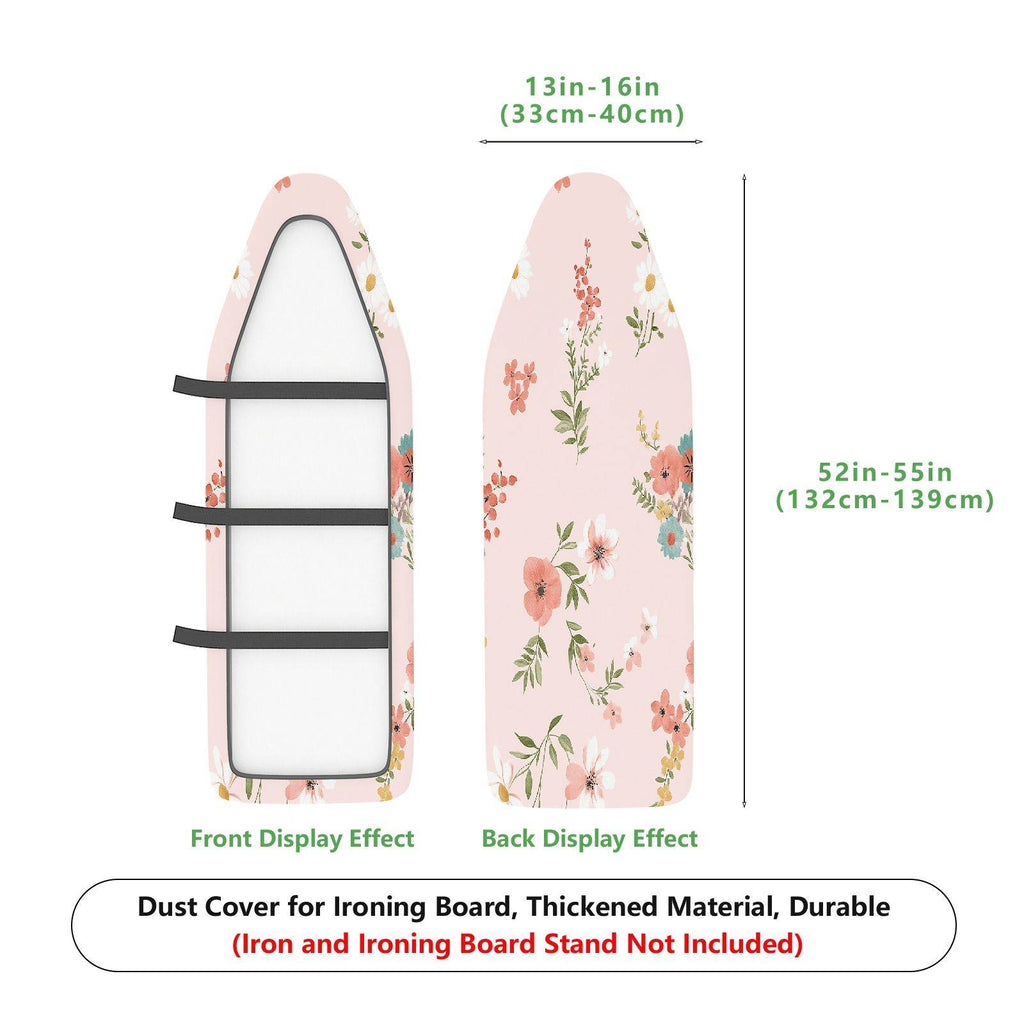 1-Piece Floral Pattern Pink Decorative  Ironing Board Cover, Universal Size, Without Board
