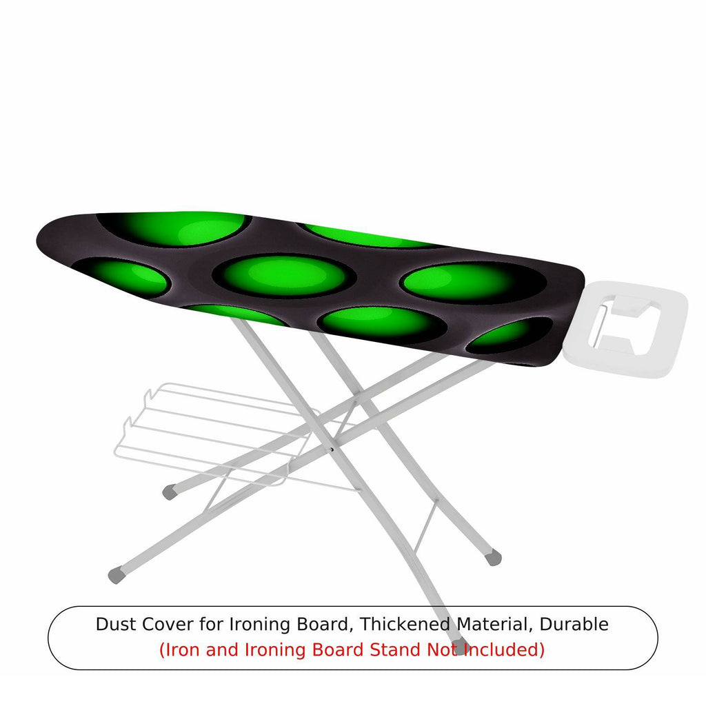 1-Piece Green Oval Pattern Modern Abstract Artistic  Ironing Board Cover, Universal Size, Without Board