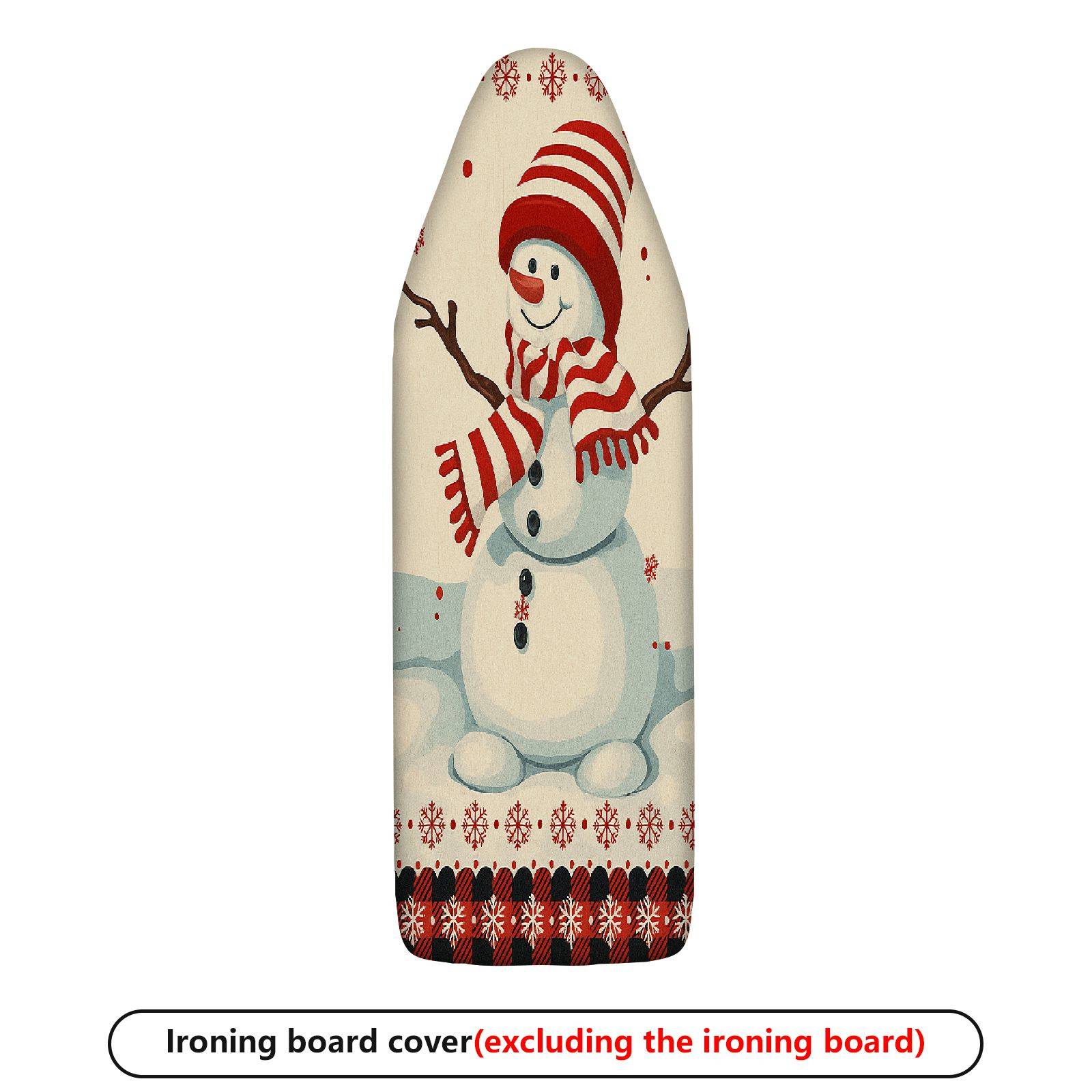 1-Piece Christmas Snowman Striped theme  Ironing Board Cover, Universal Size, Without Board