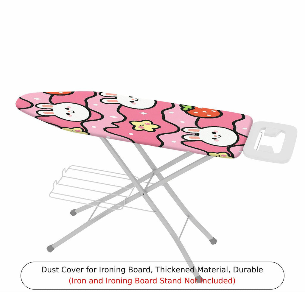 1-Piece Rabbit Strawberry Pink  Ironing Board Cover, Universal Size, Without Board
