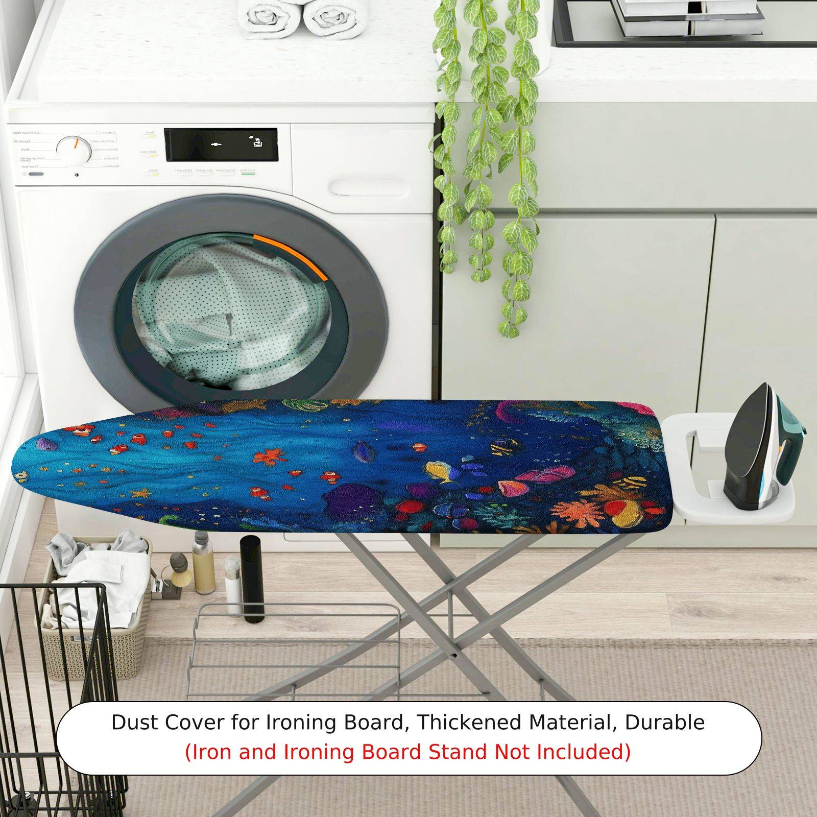 1-Piece ocean underwater colorful  Ironing Board Cover, Universal Size, Without Board