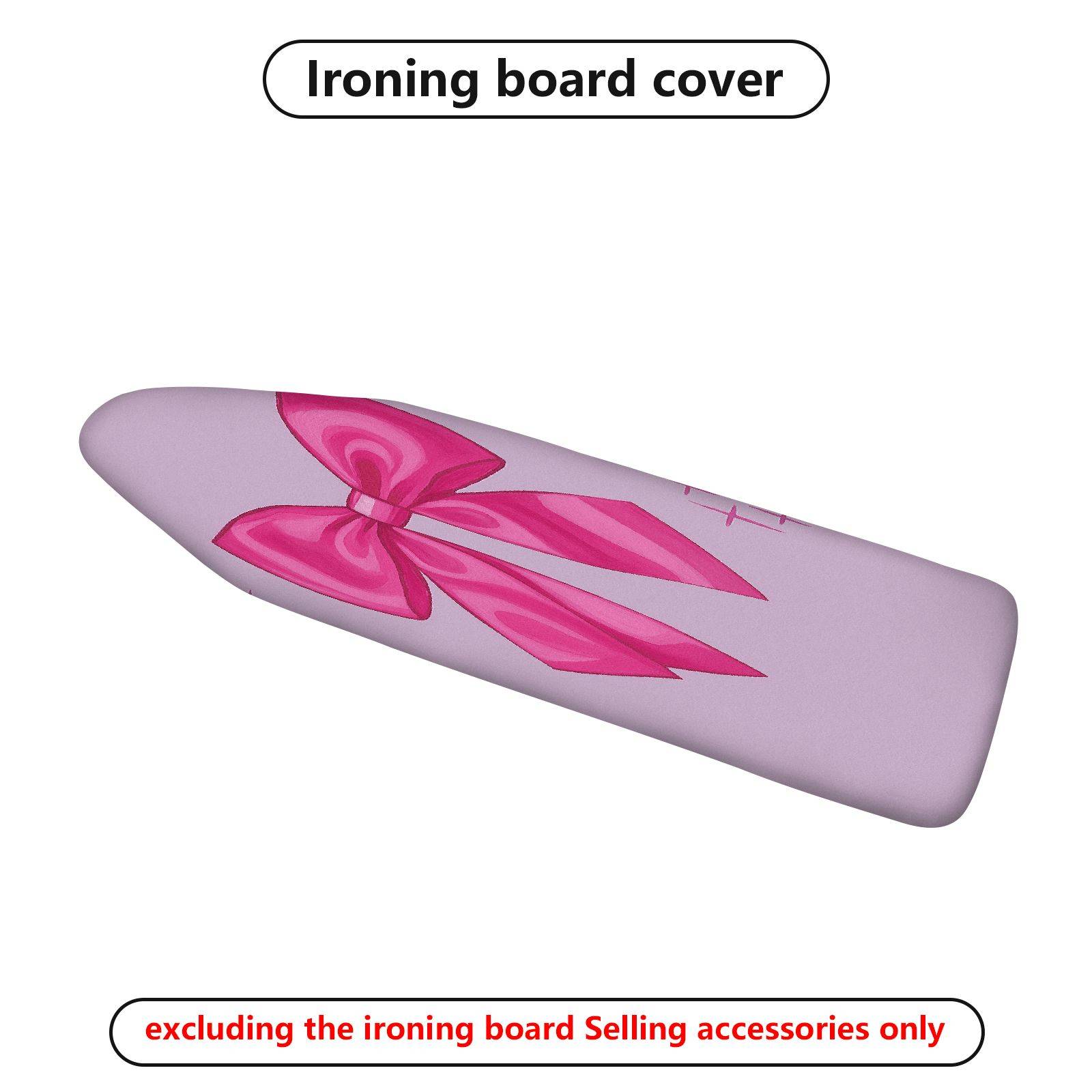 1-Piece Pink Bow Ribbon  Ironing Board Cover, Universal Size, Without Board