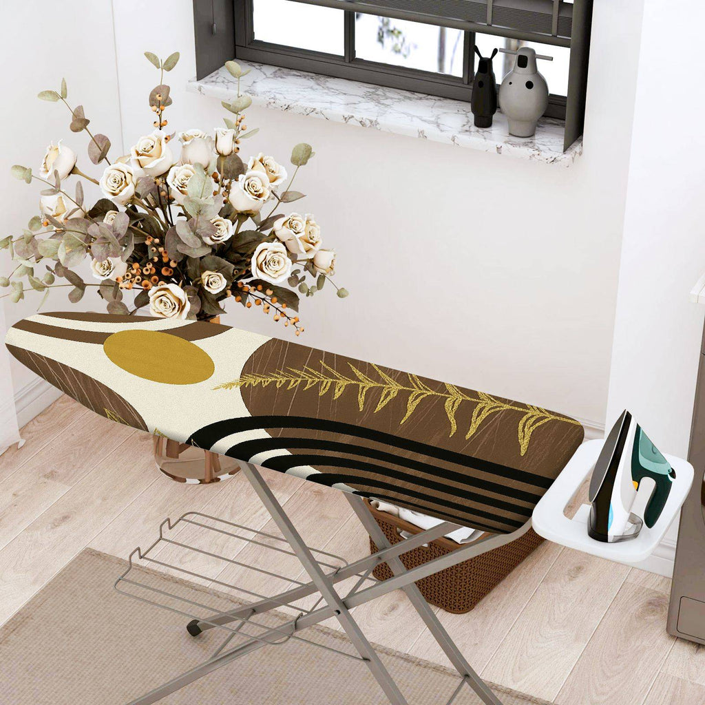 1-Piece Abstract Nature Pattern Brown  Ironing Board Cover, Universal Size, Without Board