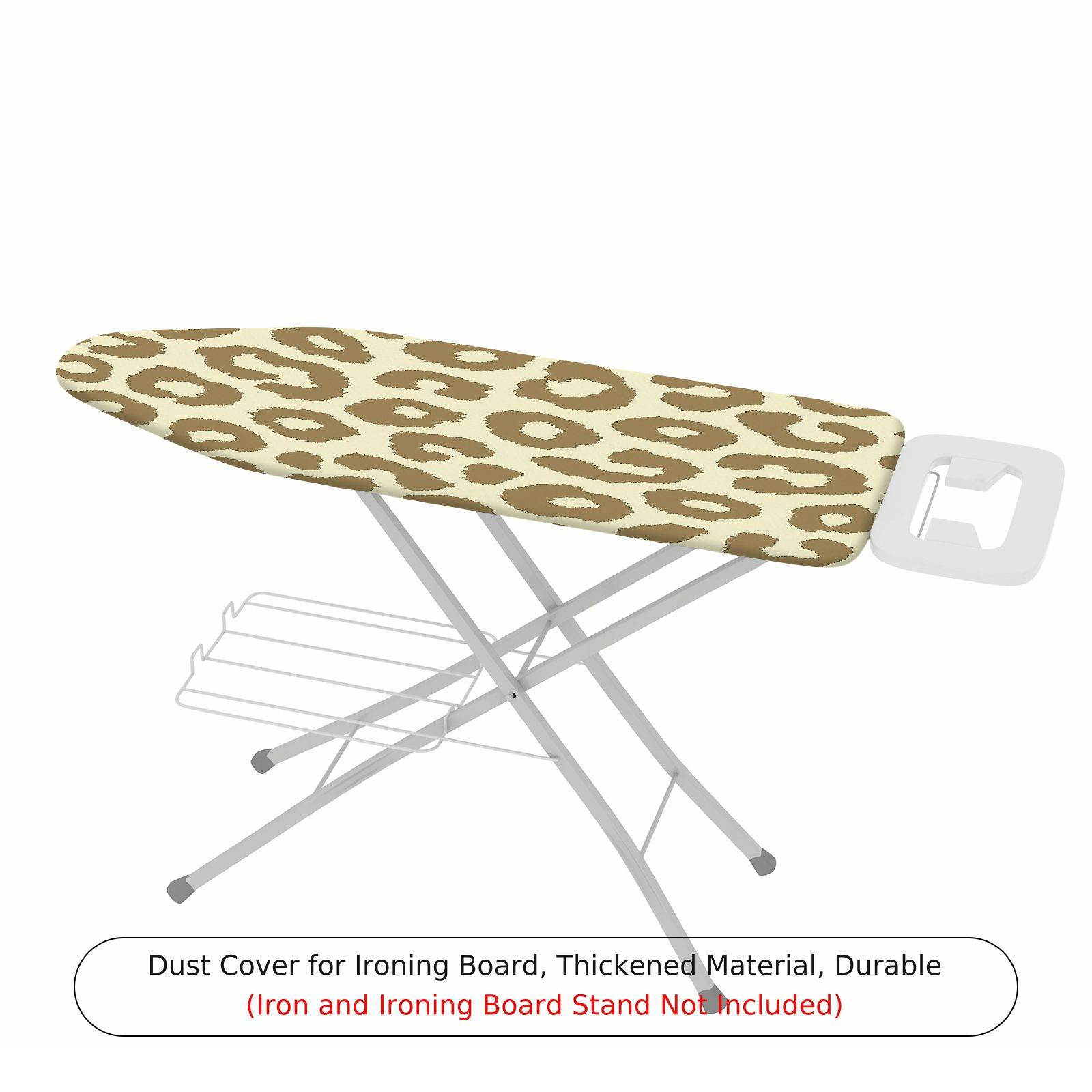 1-Piece Leopard Print Beige Stylish  Ironing Board Cover, Universal Size, Without Board