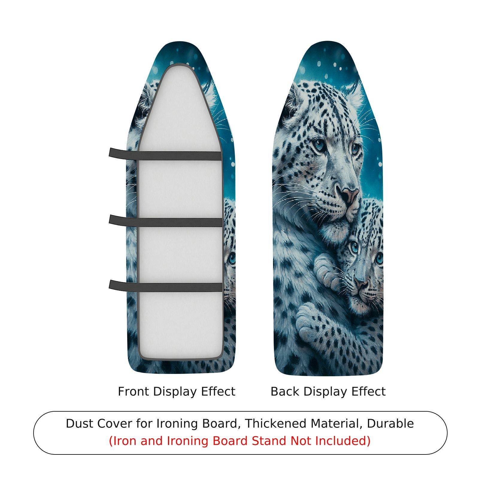 1-Piece Snow leopard Wildlife Animal Nature  Ironing Board Cover, Universal Size, Without Board