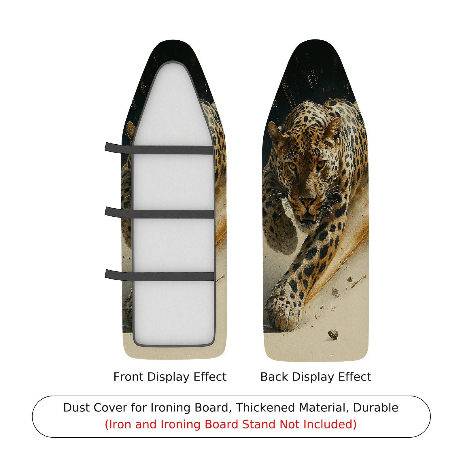 1-Piece Leopard Animal Print Jungle  Ironing Board Cover, Universal Size, Without Board