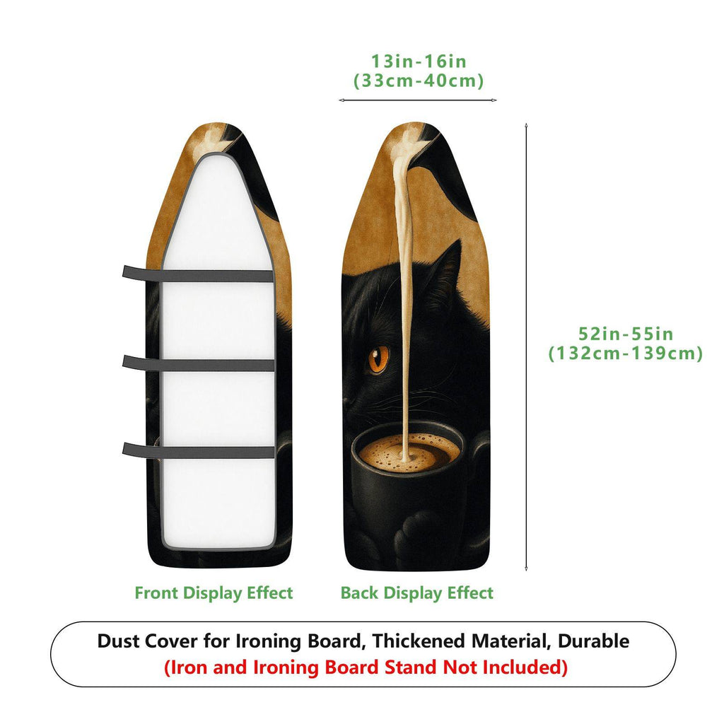 1-Piece Black Cat Artistic Animal Modern  Ironing Board Cover, Universal Size, Without Board