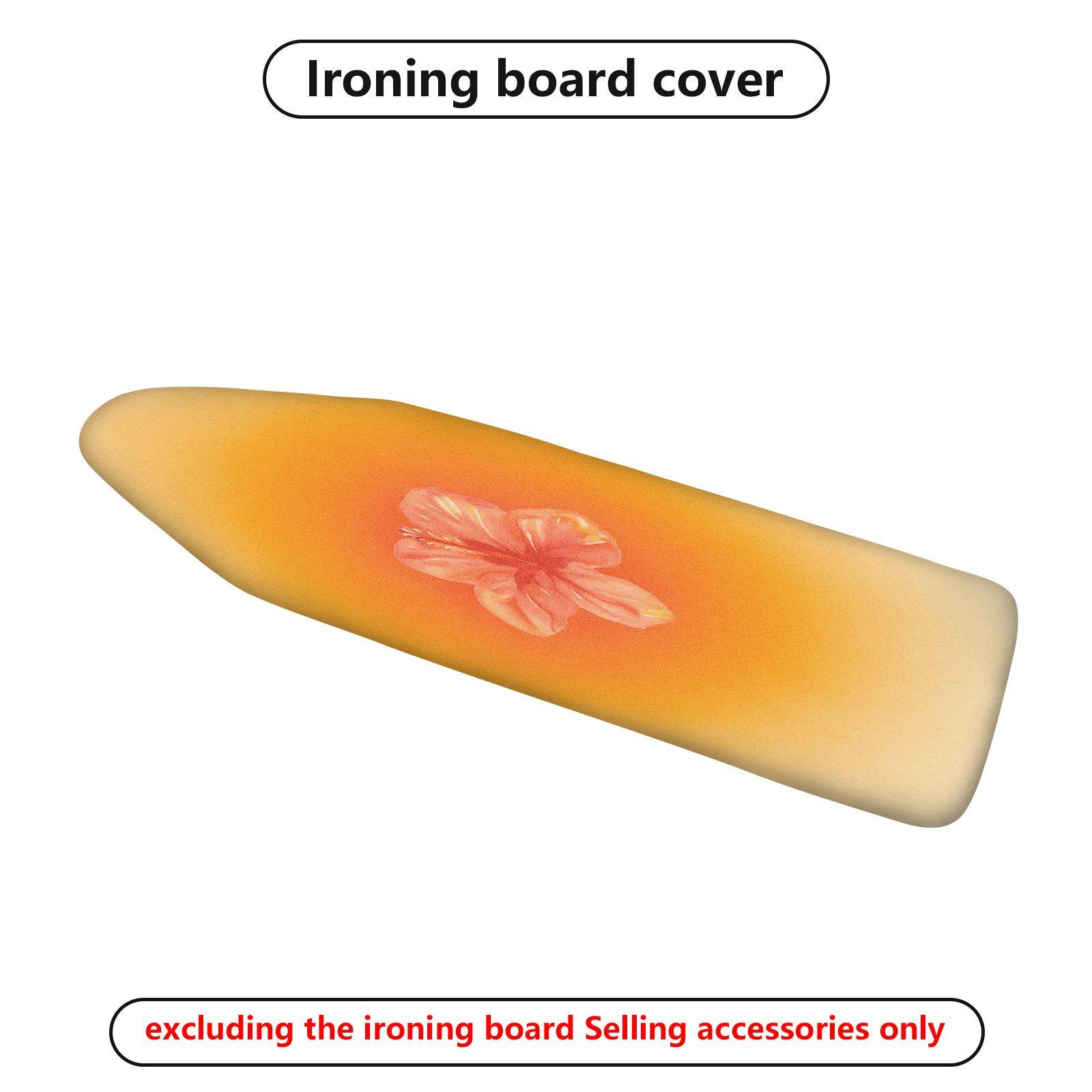 1-Piece Floral Orange Pink Blossom  Ironing Board Cover, Universal Size, Without Board