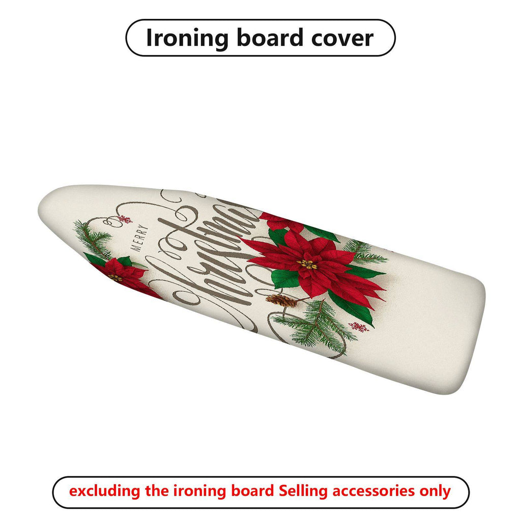 1-Piece Christmas Floral Red  Ironing Board Cover, Universal Size, Without Board