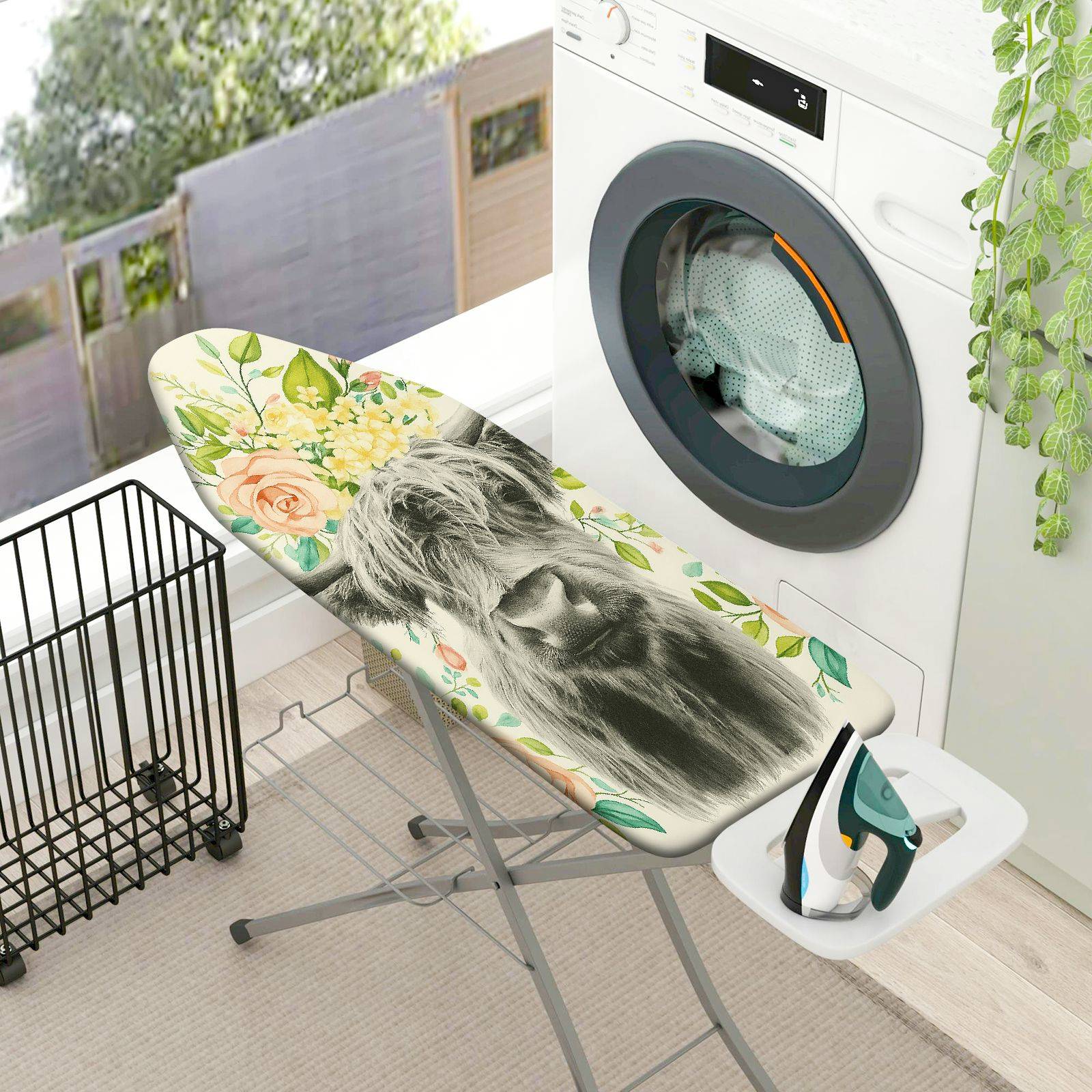 1-Piece Floral Animal Nature  Ironing Board Cover, Universal Size, Without Board