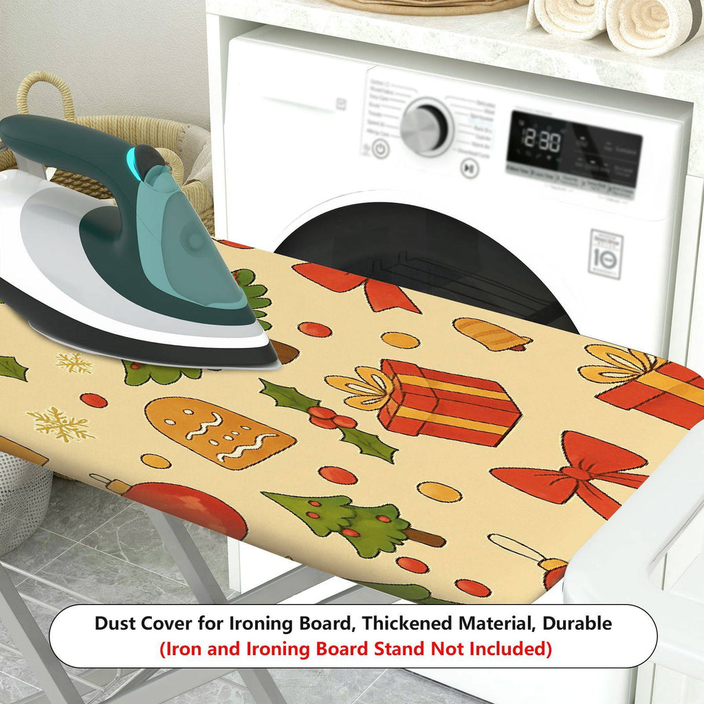 1-Piece Christmas Gingerbread Tree  Ironing Board Cover, Universal Size, Without Board