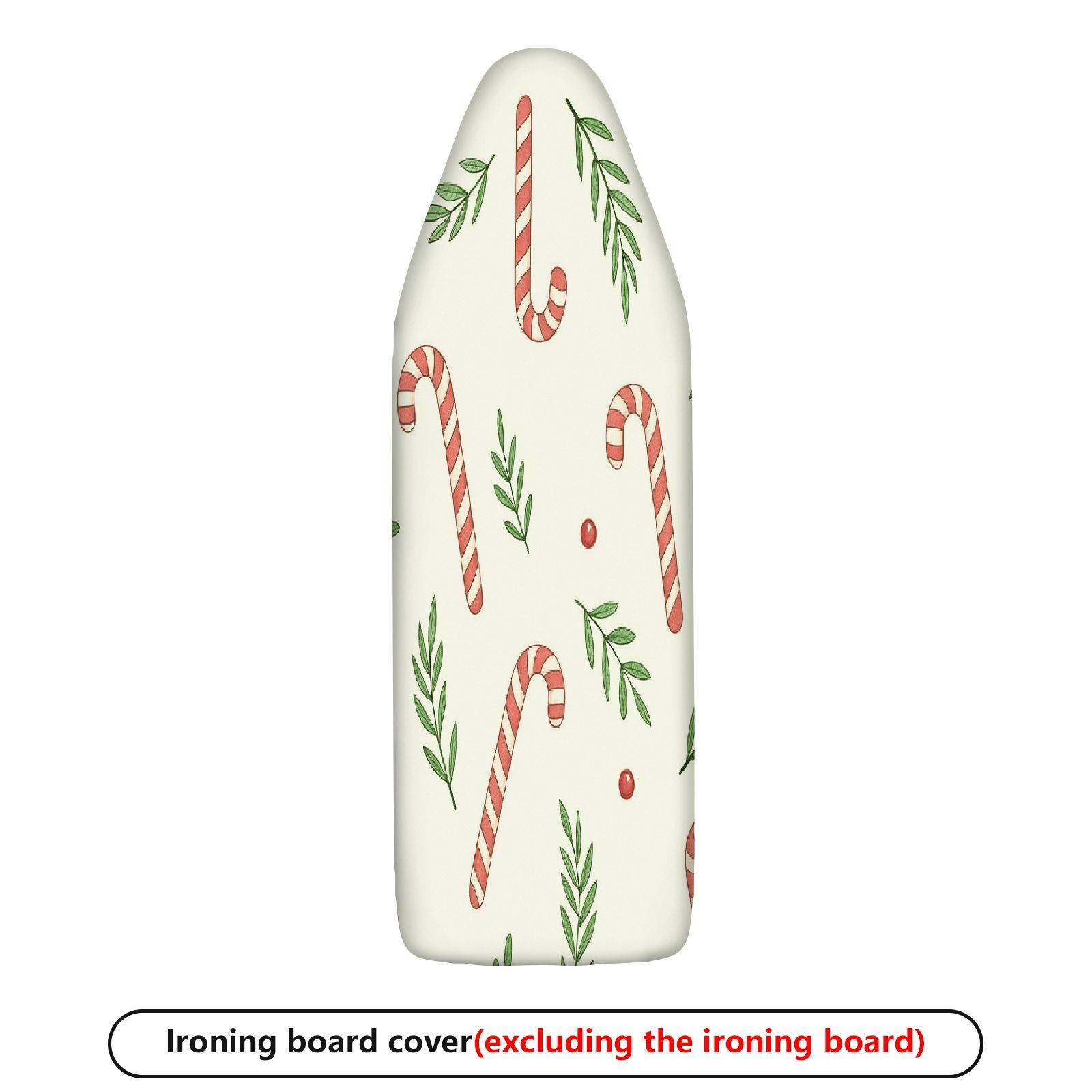 1-Piece Christmas Candy Cane Leaf Pattern  Ironing Board Cover, Universal Size, Without Board