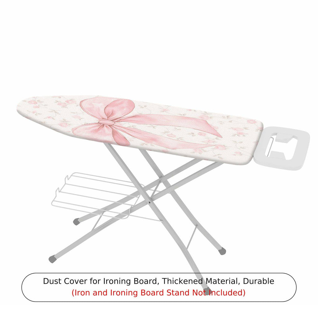 1-Piece Pink Bow Floral Pattern  Ironing Board Cover, Universal Size, Without Board