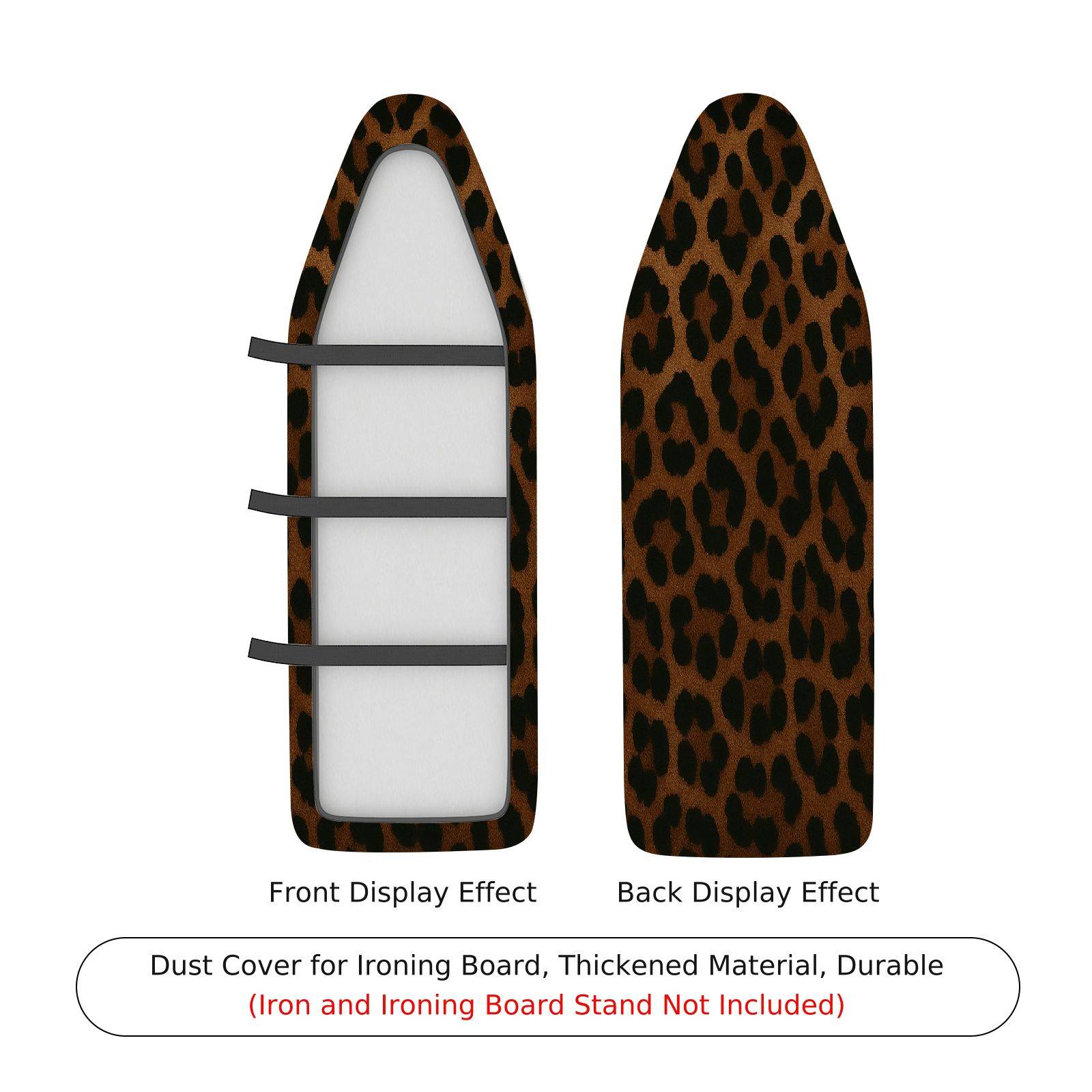 1-Piece Leopard Animal Print Brown  Ironing Board Cover, Universal Size, Without Board