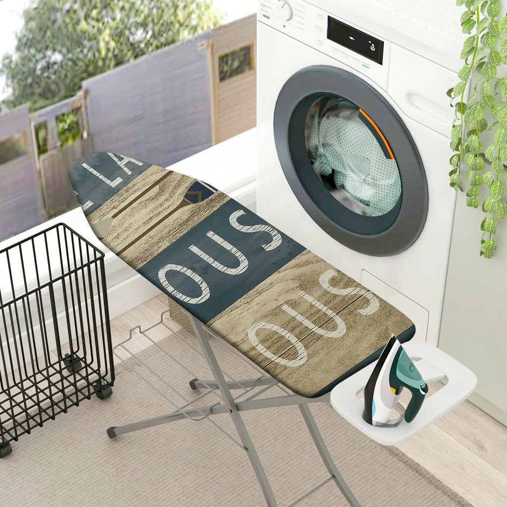1-Piece Vintage Retro Letters  Ironing Board Cover, Universal Size, Without Board