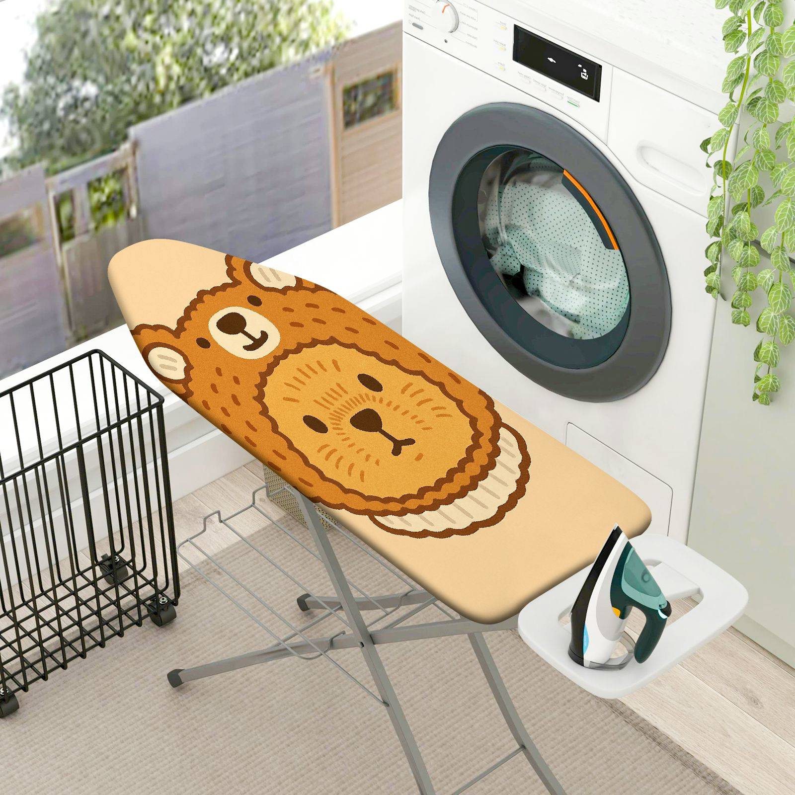 1-Piece Bear Cute Animal  Ironing Board Cover, Universal Size, Without Board