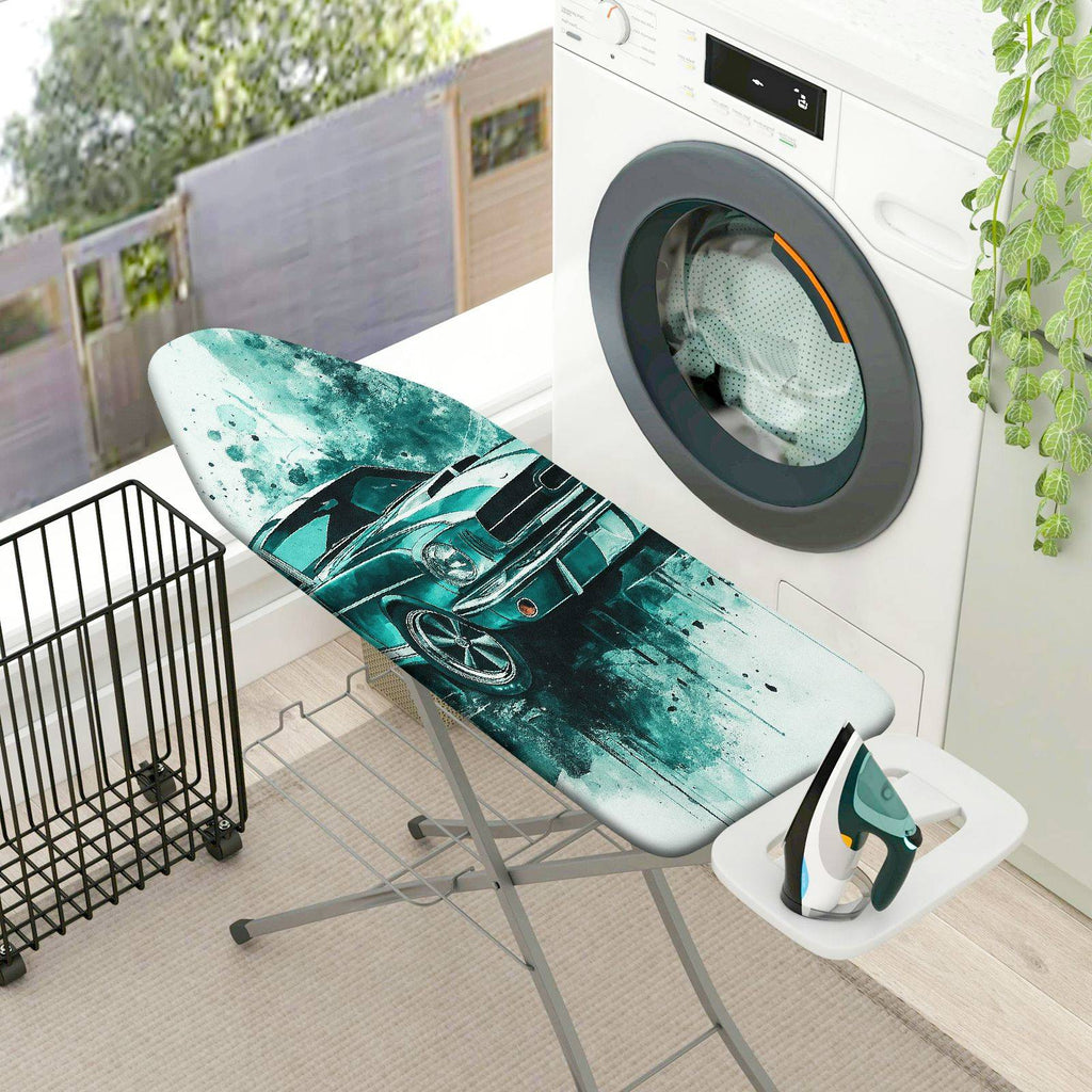 1-Piece Racing Car Abstract Art Modern  Ironing Board Cover, Universal Size, Without Board