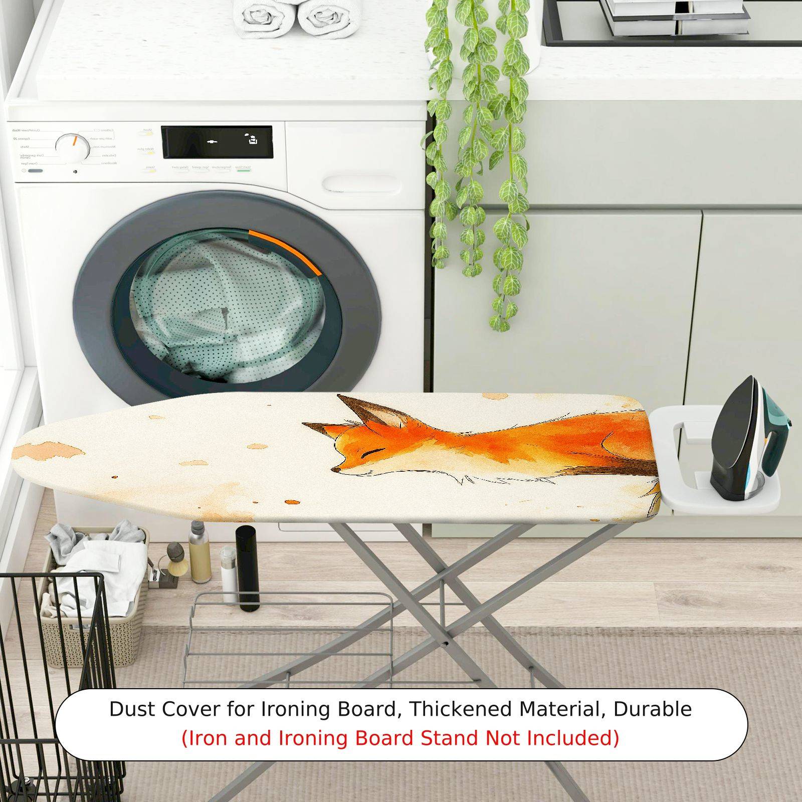 1-Piece Fox Animal Illustration Art  Ironing Board Cover, Universal Size, Without Board