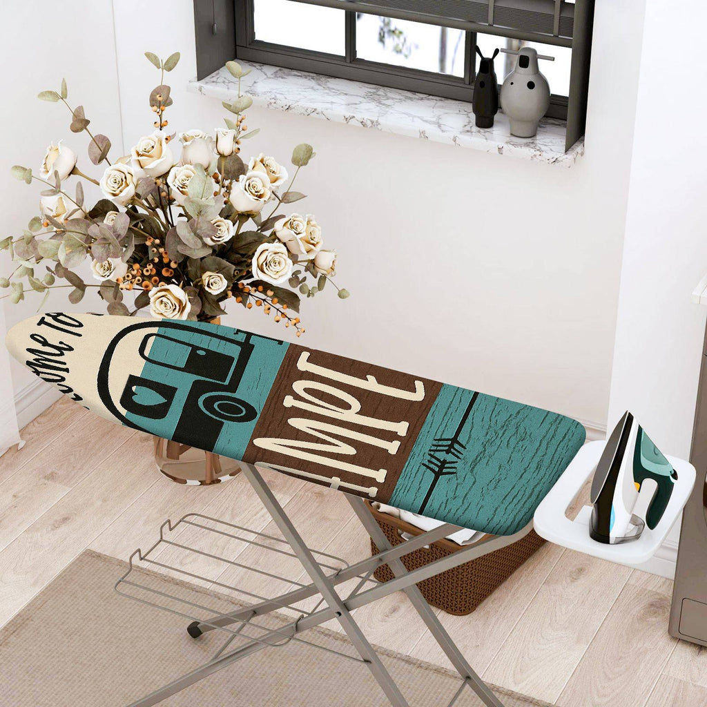 1-Piece Camper Retro Travel Adventure  Ironing Board Cover, Universal Size, Without Board
