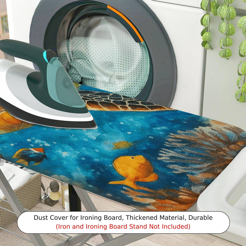 1-Piece Sea Turtle Ocean Marine Life  Ironing Board Cover, Universal Size, Without Board