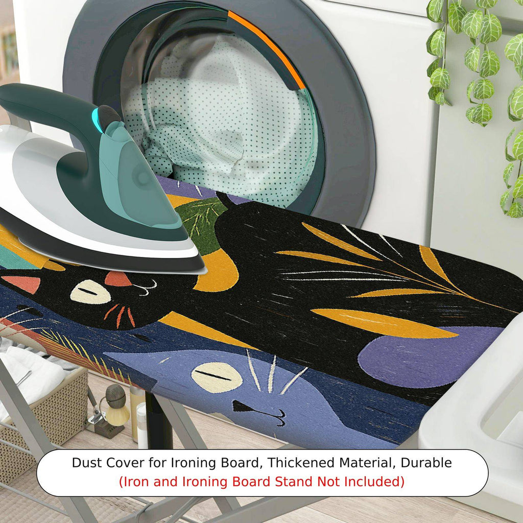 1-Piece colorful abstract cat pattern  Ironing Board Cover, Universal Size, Without Board
