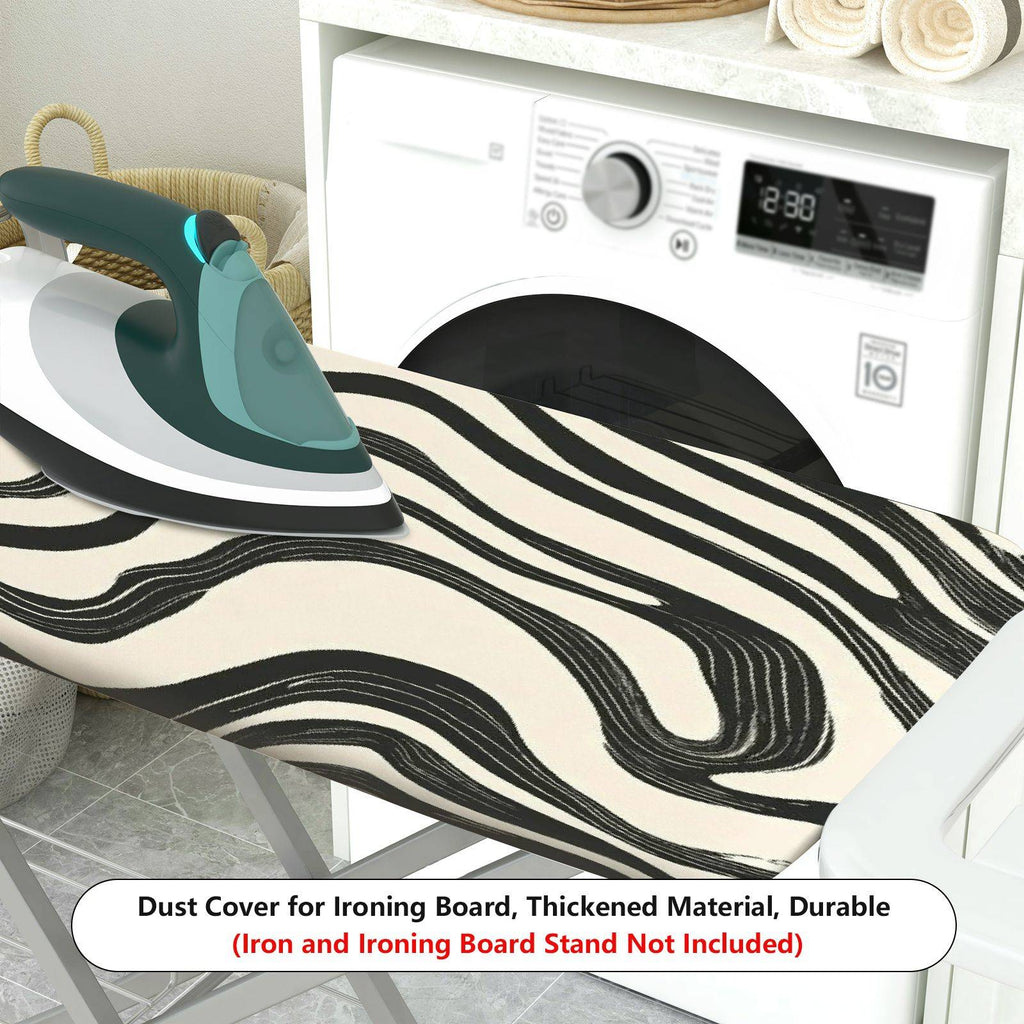 1-Piece Abstract Black White Geometric  Ironing Board Cover, Universal Size, Without Board