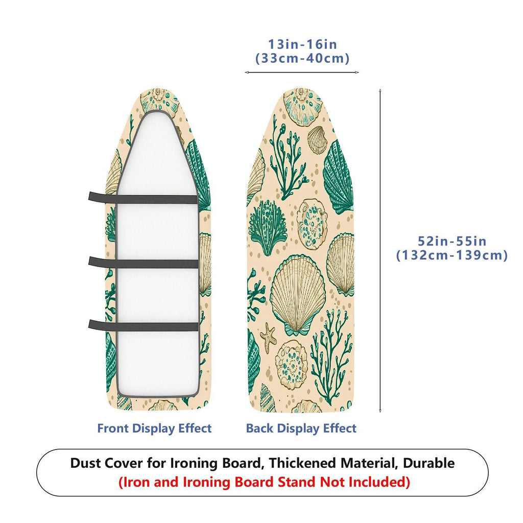 1-Piece Seashell Coral Ocean  Ironing Board Cover, Universal Size, Without Board