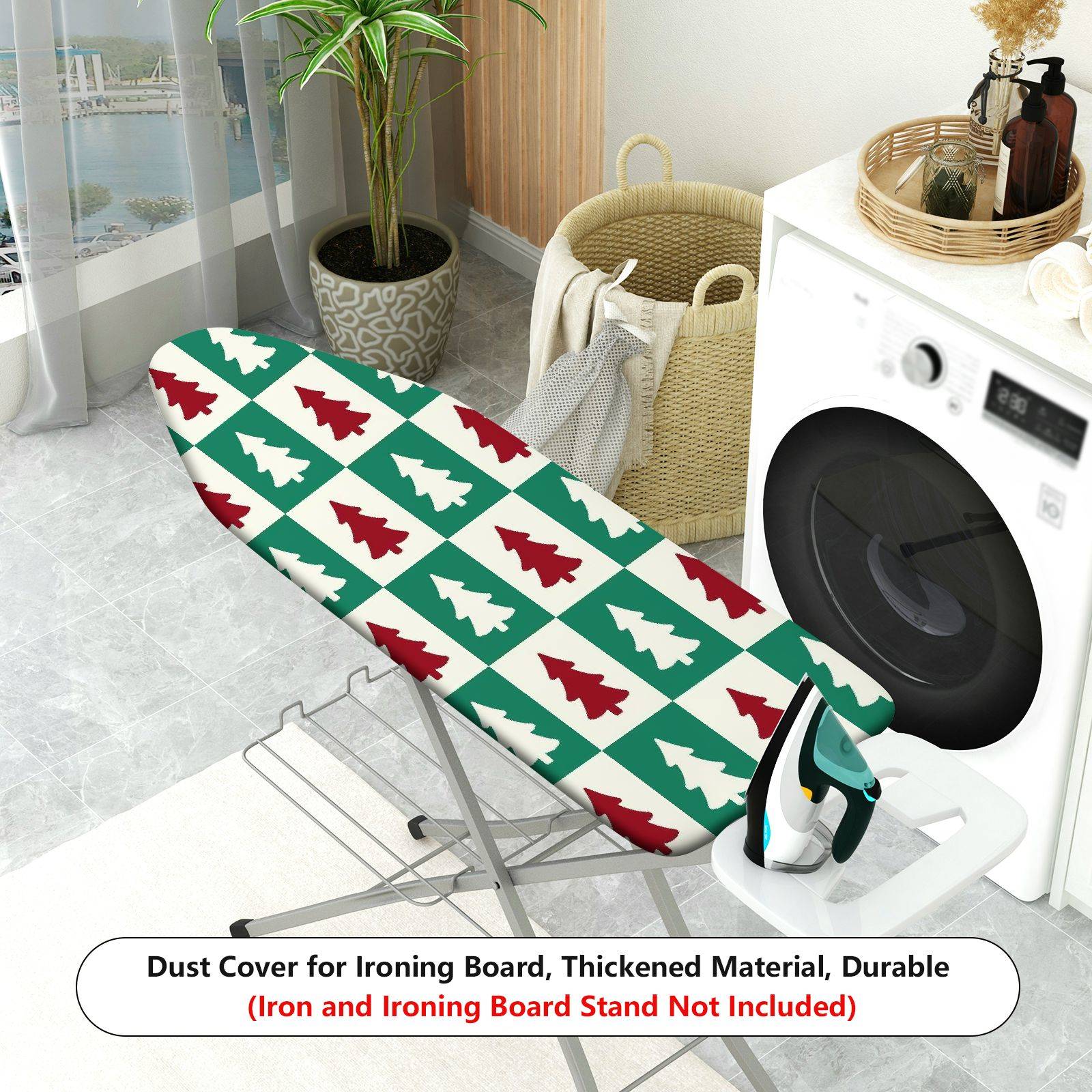 1-Piece Christmas Tree Holiday Festive  Ironing Board Cover, Universal Size, Without Board