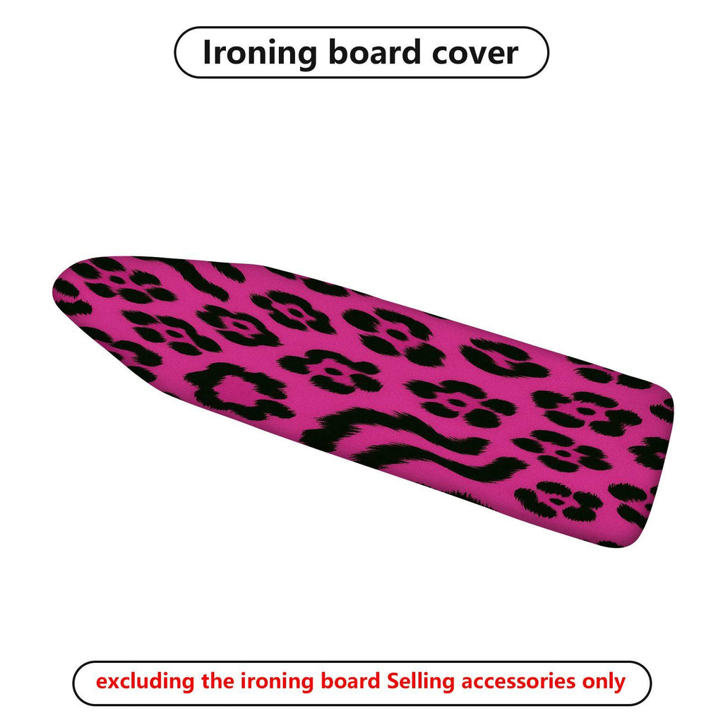 1-Piece Leopard print Pink Black  Ironing Board Cover, Universal Size, Without Board