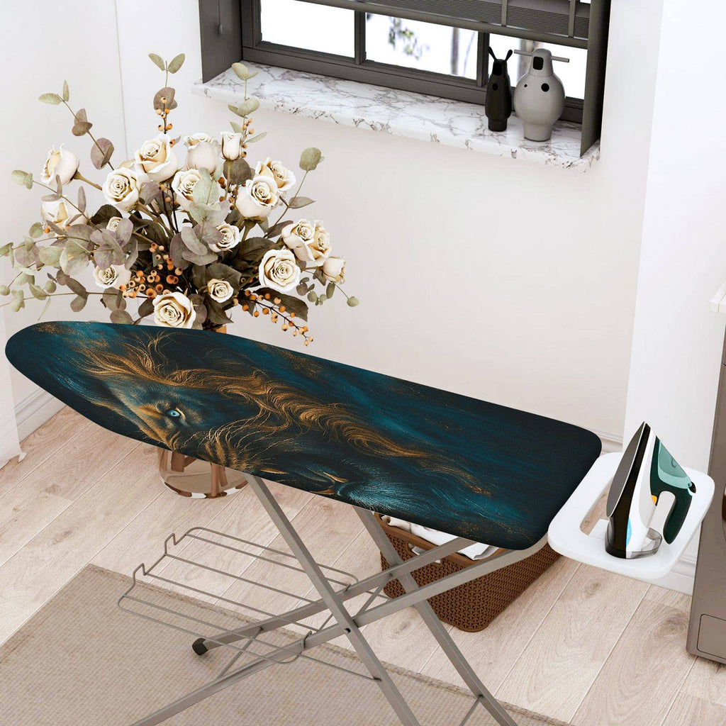 1-Piece Lion Art Animal Dark  Ironing Board Cover, Universal Size, Without Board
