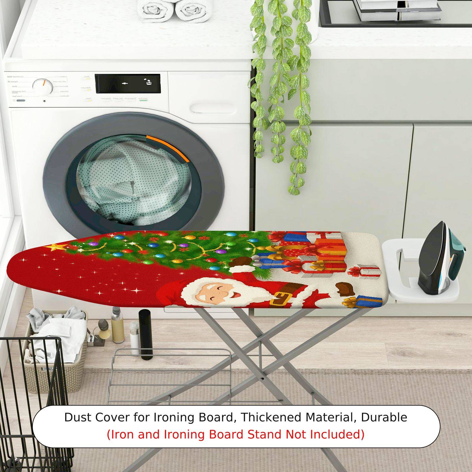 1-Piece Santa Christmas Tree Gifts  Ironing Board Cover, Universal Size, Without Board