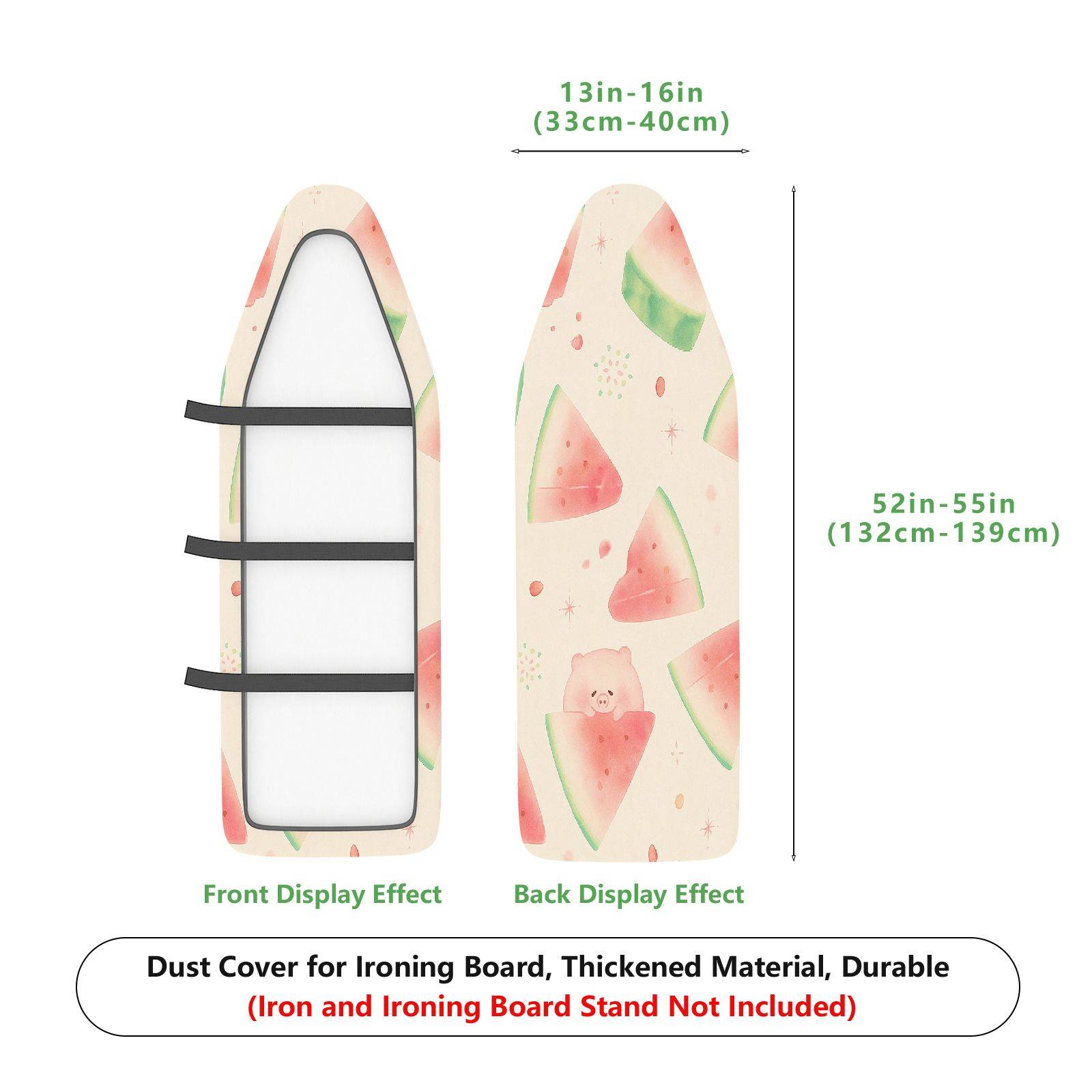 1-Piece Watermelon Fruit Print Pink  Ironing Board Cover, Universal Size, Without Board