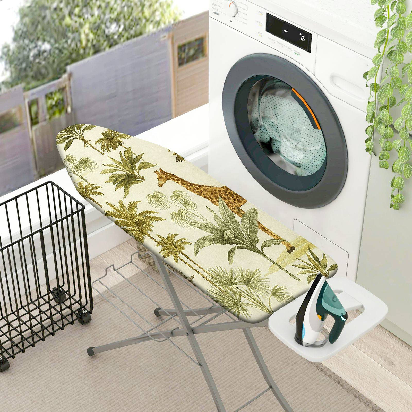1-Piece Jungle Animal Safari  Ironing Board Cover, Universal Size, Without Board
