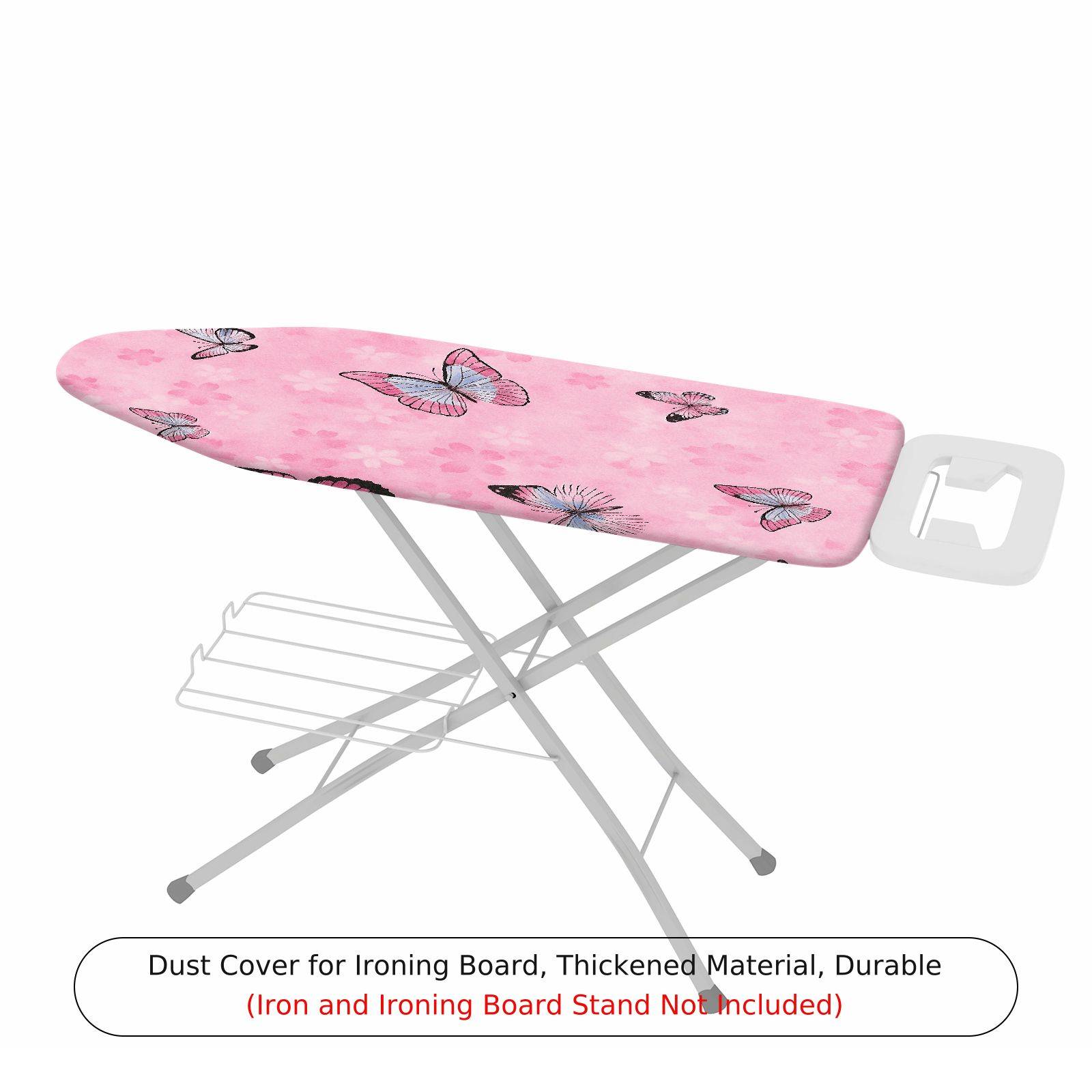 1-Piece Pink Butterfly Floral  Ironing Board Cover, Universal Size, Without Board